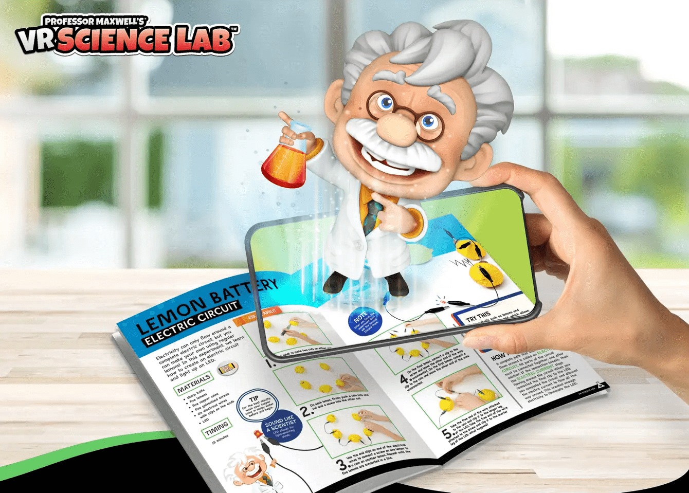 Professor Maxwell's Virtual Reality Science Kit for Kids - VR SCIENCE LAB | Educational Toy STEM