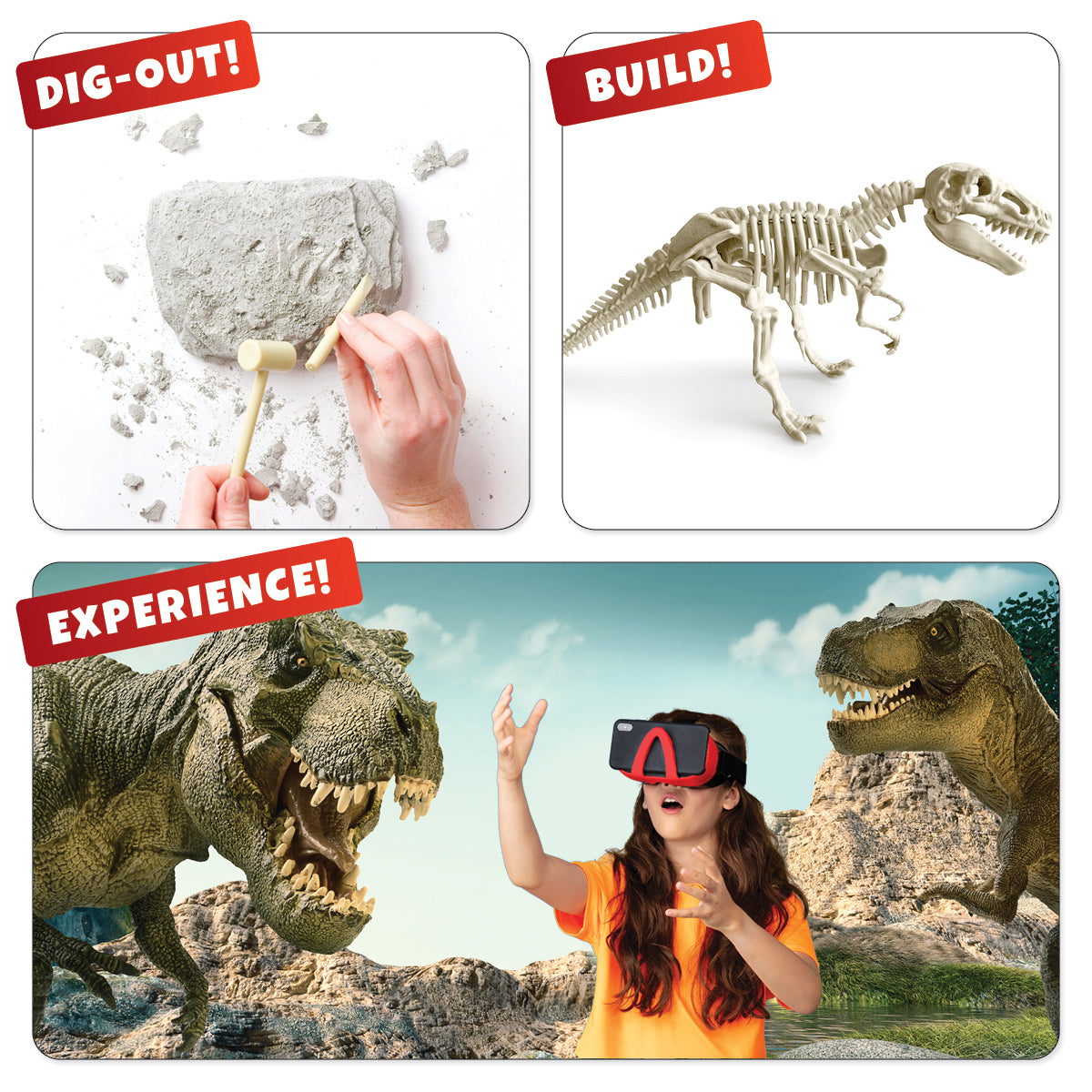 Virtual Reality Dinosaur Exploration Kit - DINO DIG VR