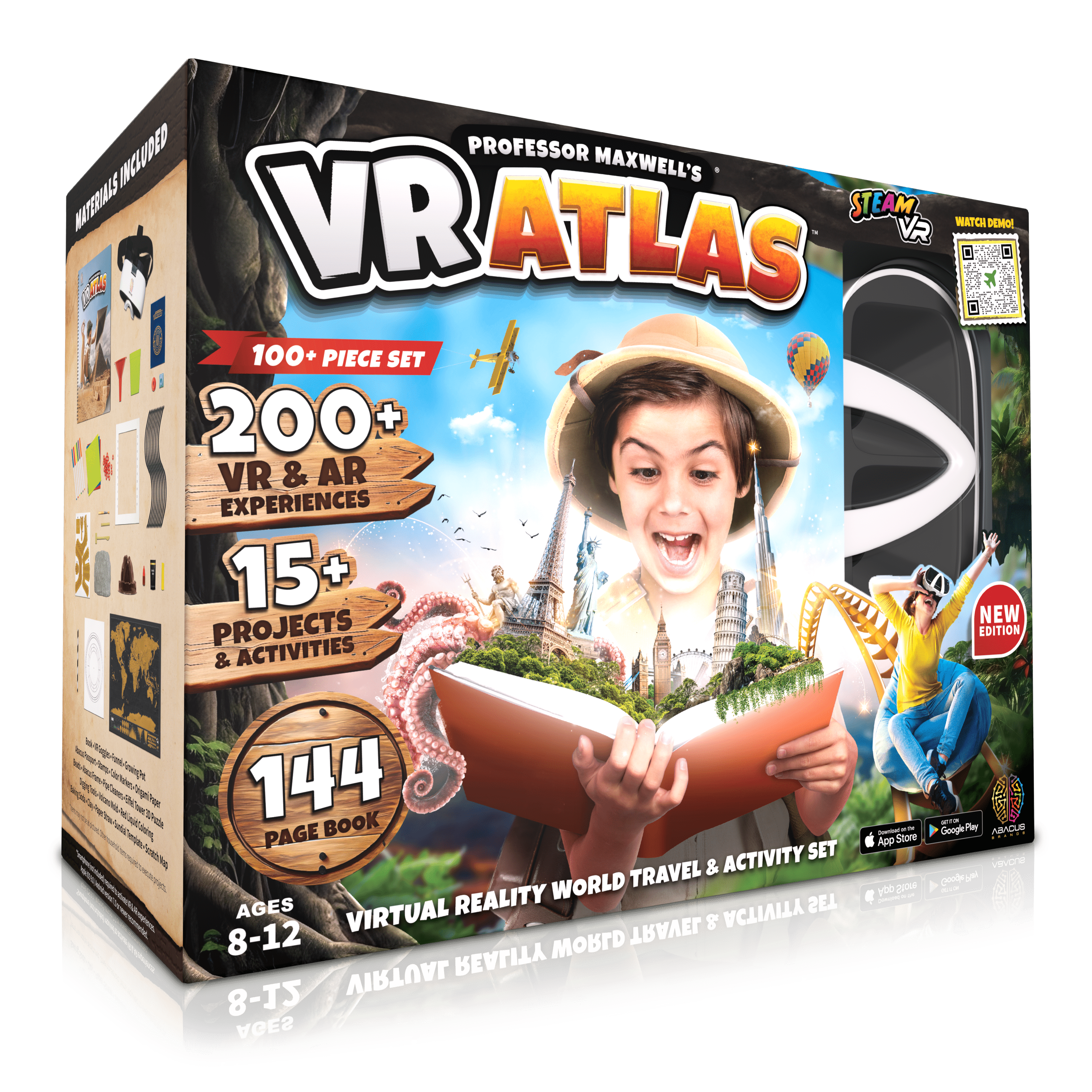 Professor Maxwell's Virtual Reality World Travel Activity Kit - VR Atlas