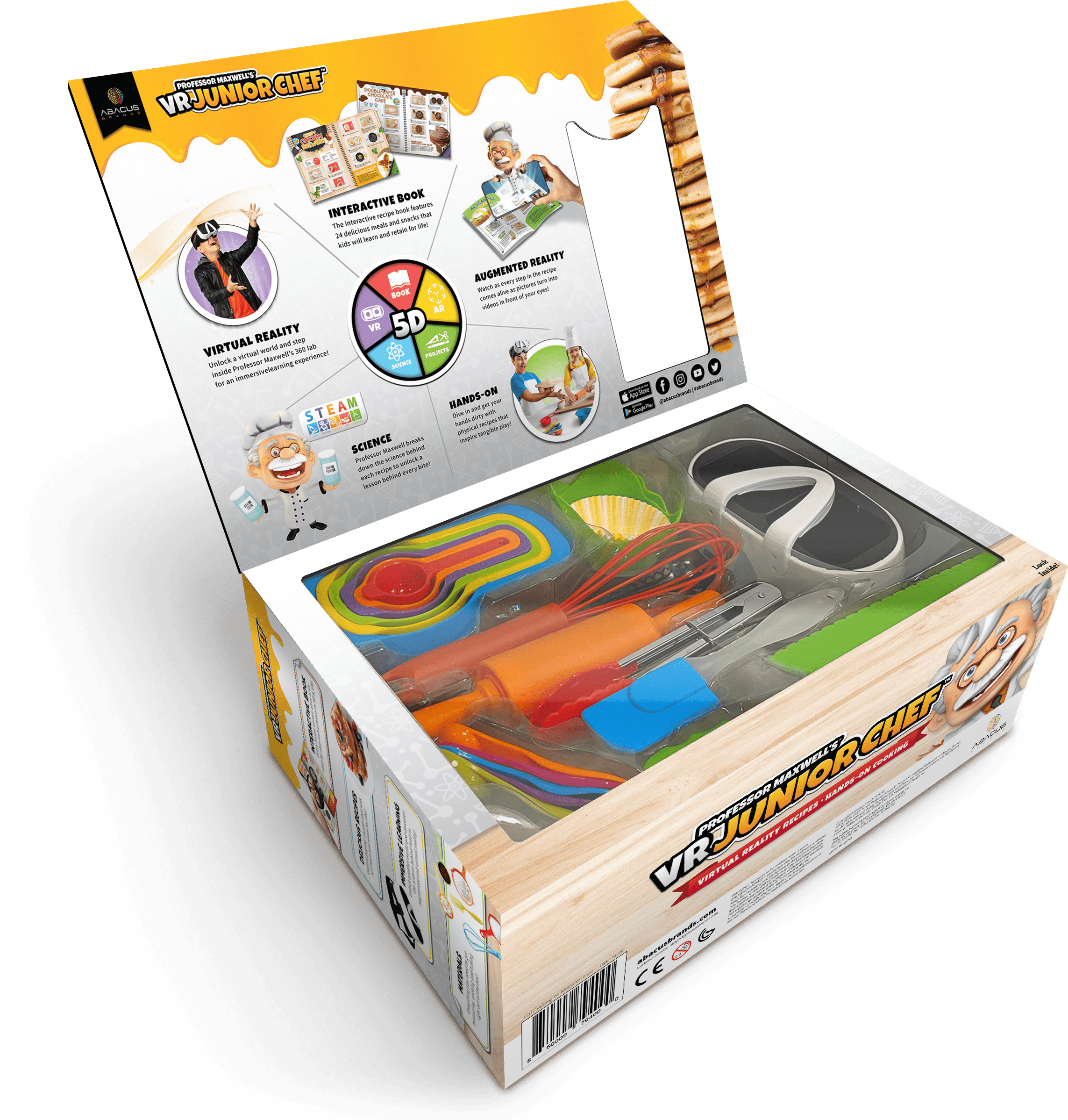 Professor Maxwell's Virtual Reality Cooking Kit for Kids - VR Junior Chef | Educational Food Science Kit