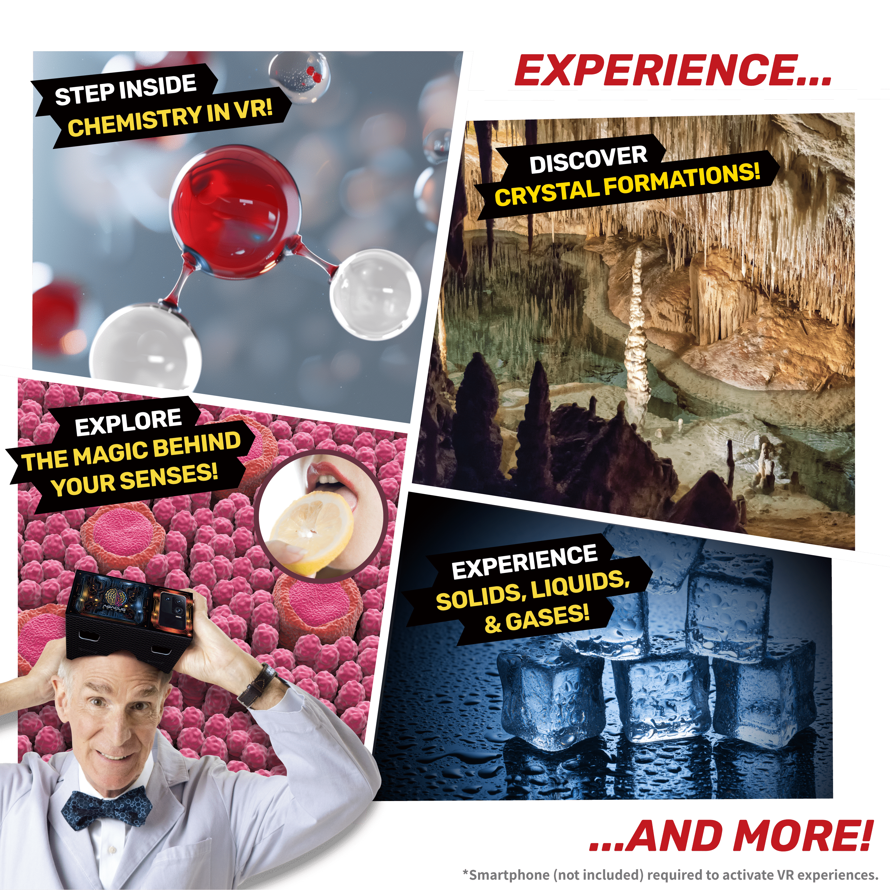 Bill Nye's Virtual Reality Chemistry Kit - CHEM LAB VR Abacus Brands 