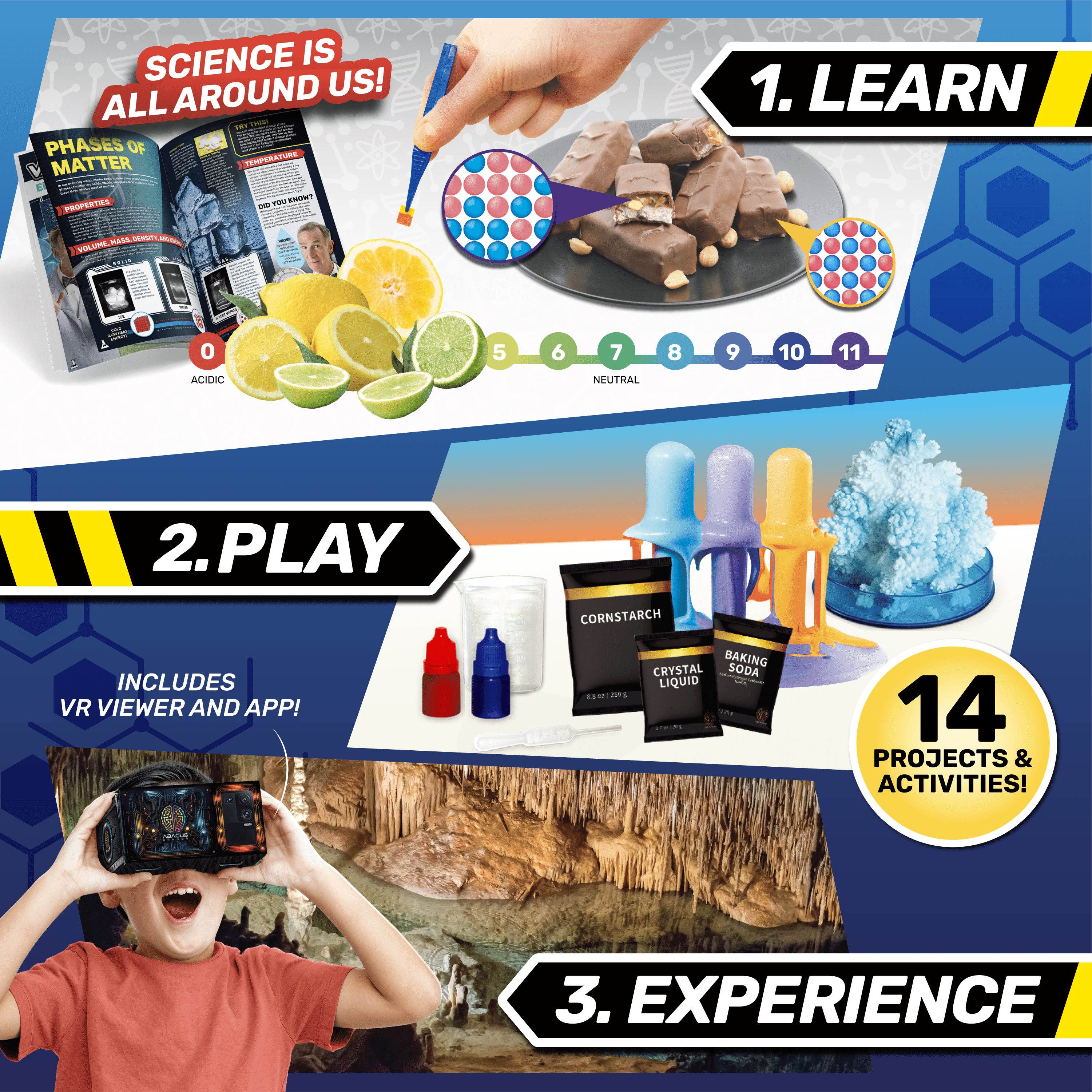 Bill Nye's Virtual Reality Chemistry Kit - CHEM LAB VR Abacus Brands 