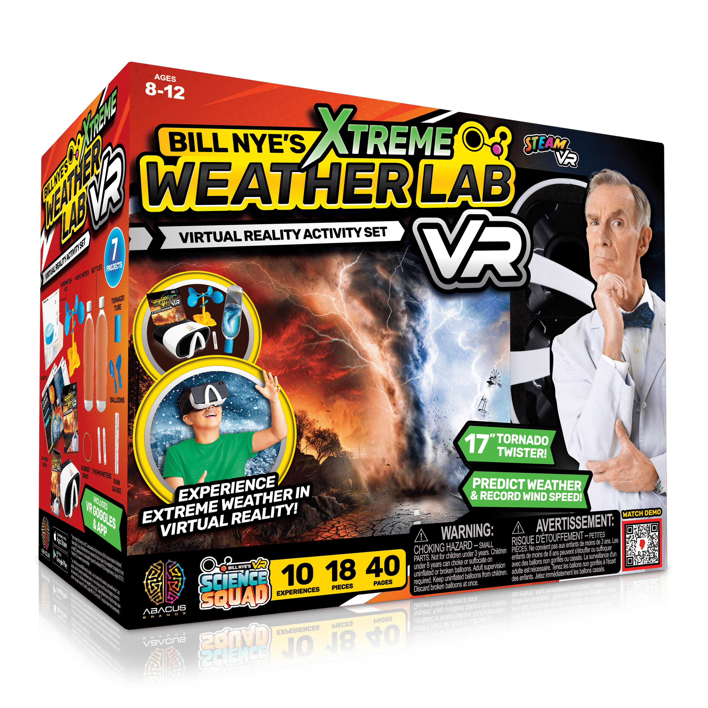 Bill Nye's Virtual Reality Weather Kit XTREME WEATHER LAB VR Abacus Brands 