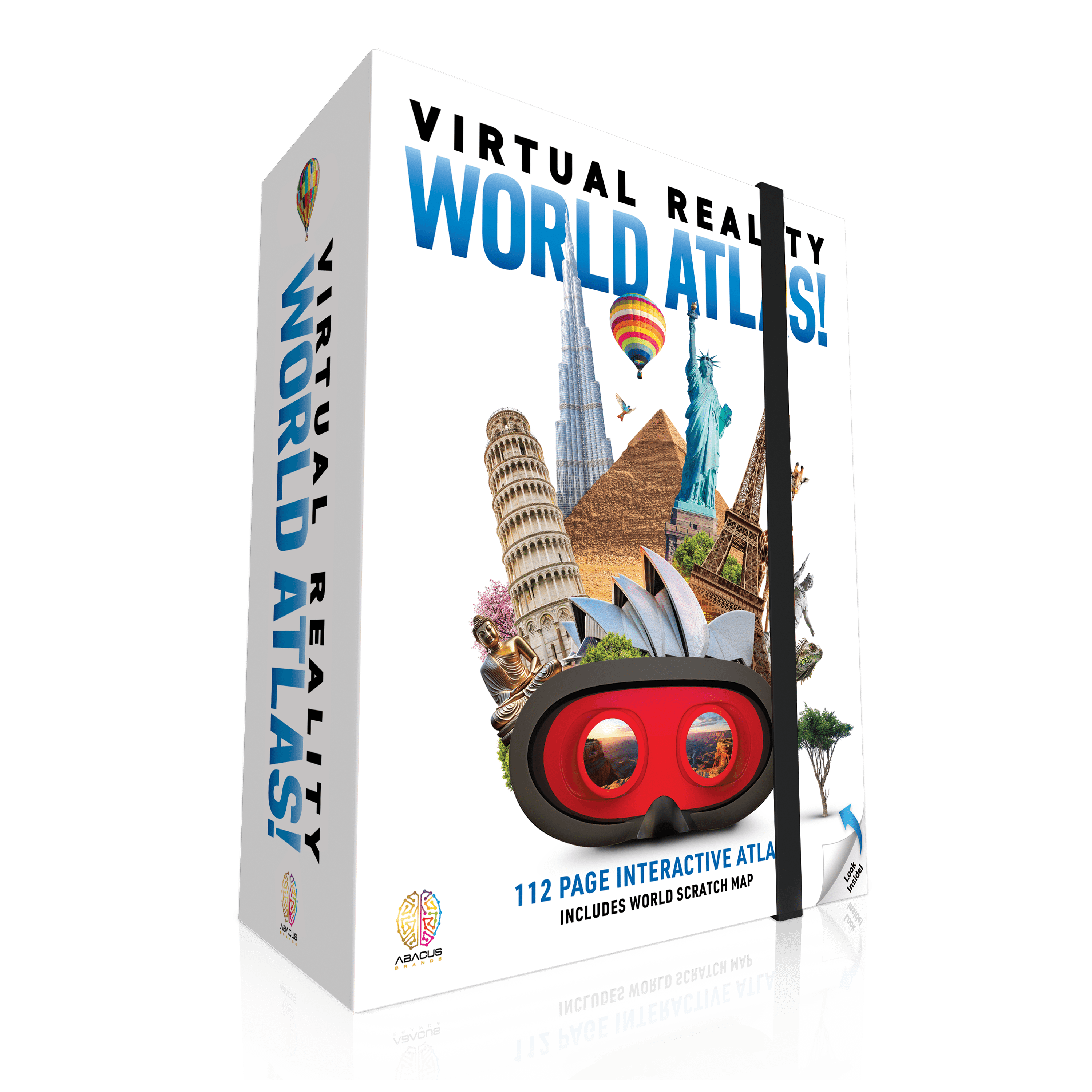Deluxe Virtual Reality Gift Set - World Atlas! Abacus Brands | Virtual Reality Educational Toys and Science Kits for Kids 
