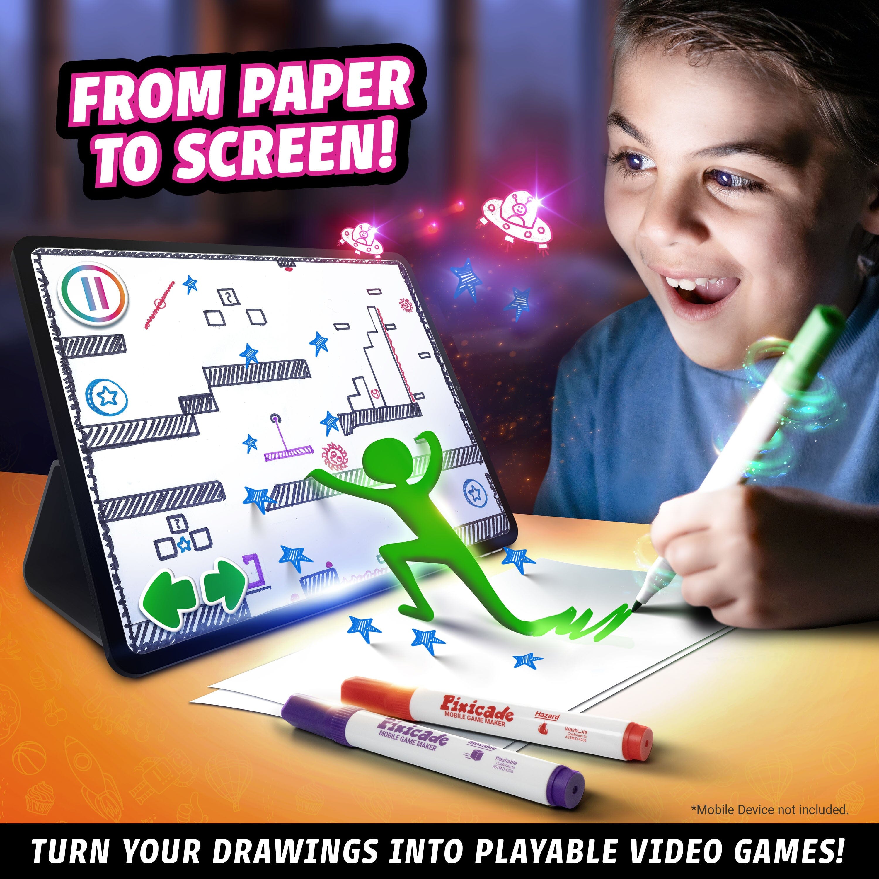 Draw Your Own Games! - Pixicade! Abacus Brands | Virtual Reality Educational Toys and Science Kits for Kids 