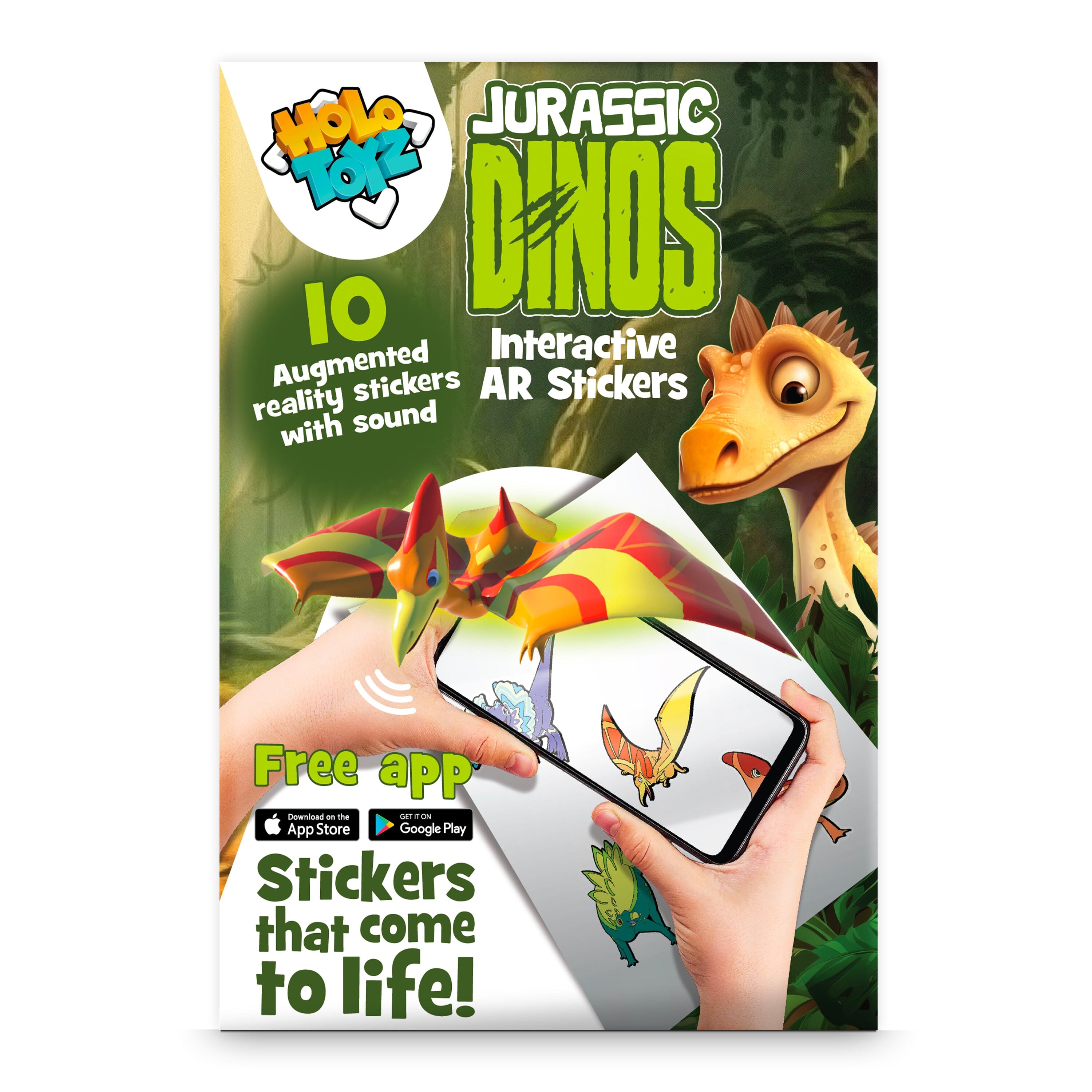HoloToyz - Jurassic Dinos AR Stickers Abacus Brands 