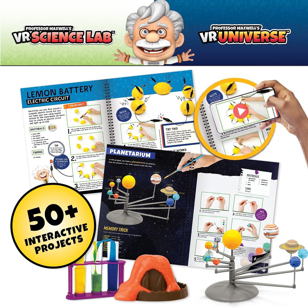 Professor Maxwell's Virtual Reality 2 in 1 Bundle Pack - VR Science Lab & Universe