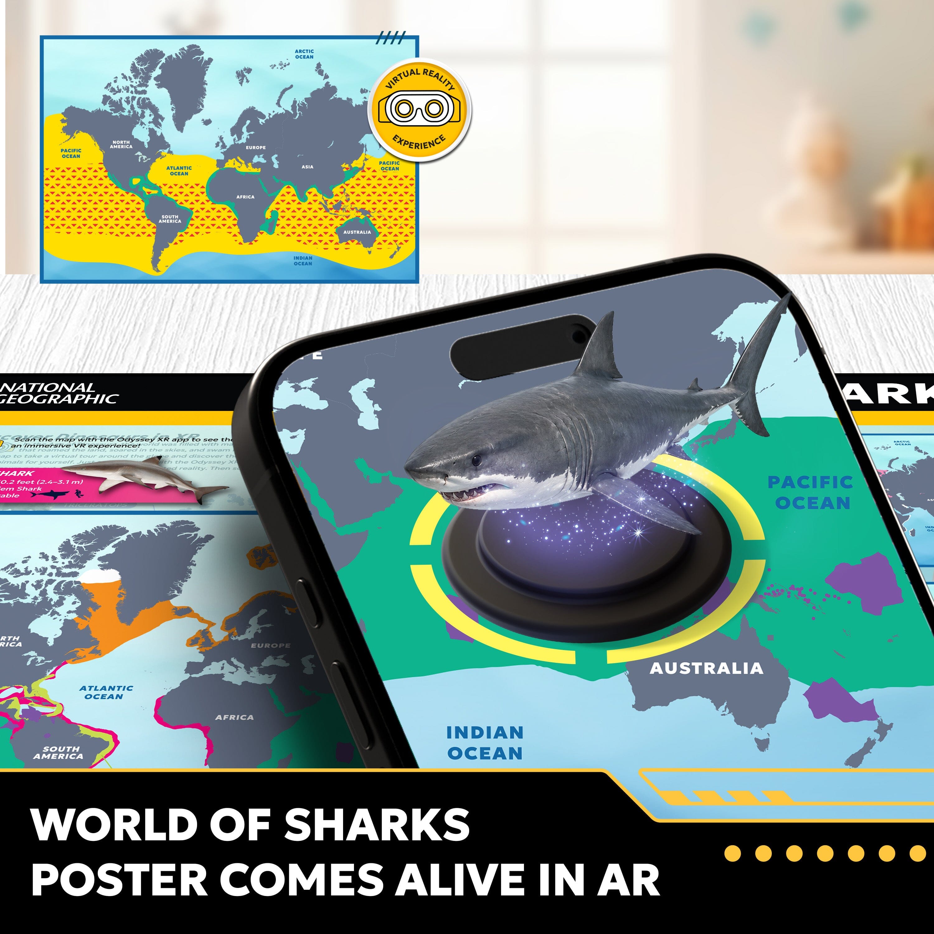 National Geographic Virtual Reality - Sharks Abacus Brands | Virtual Reality Educational Toys and Science Kits for Kids 