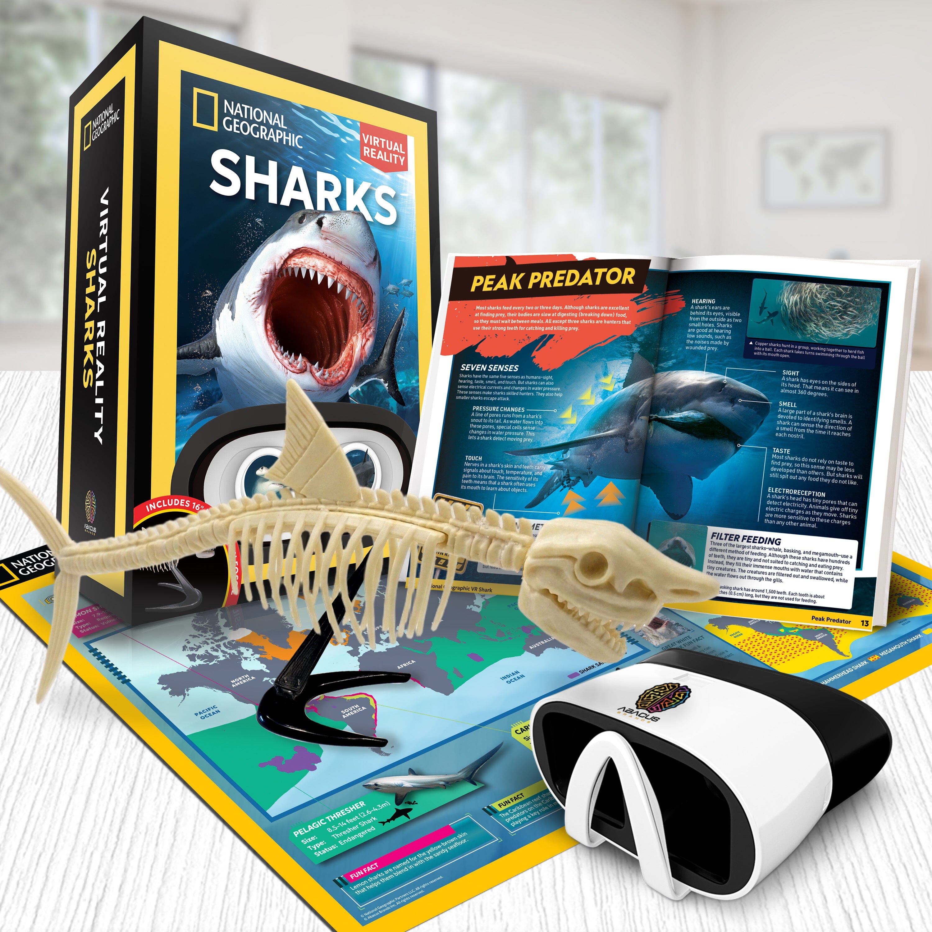 National Geographic Virtual Reality - Sharks Abacus Brands | Virtual Reality Educational Toys and Science Kits for Kids 