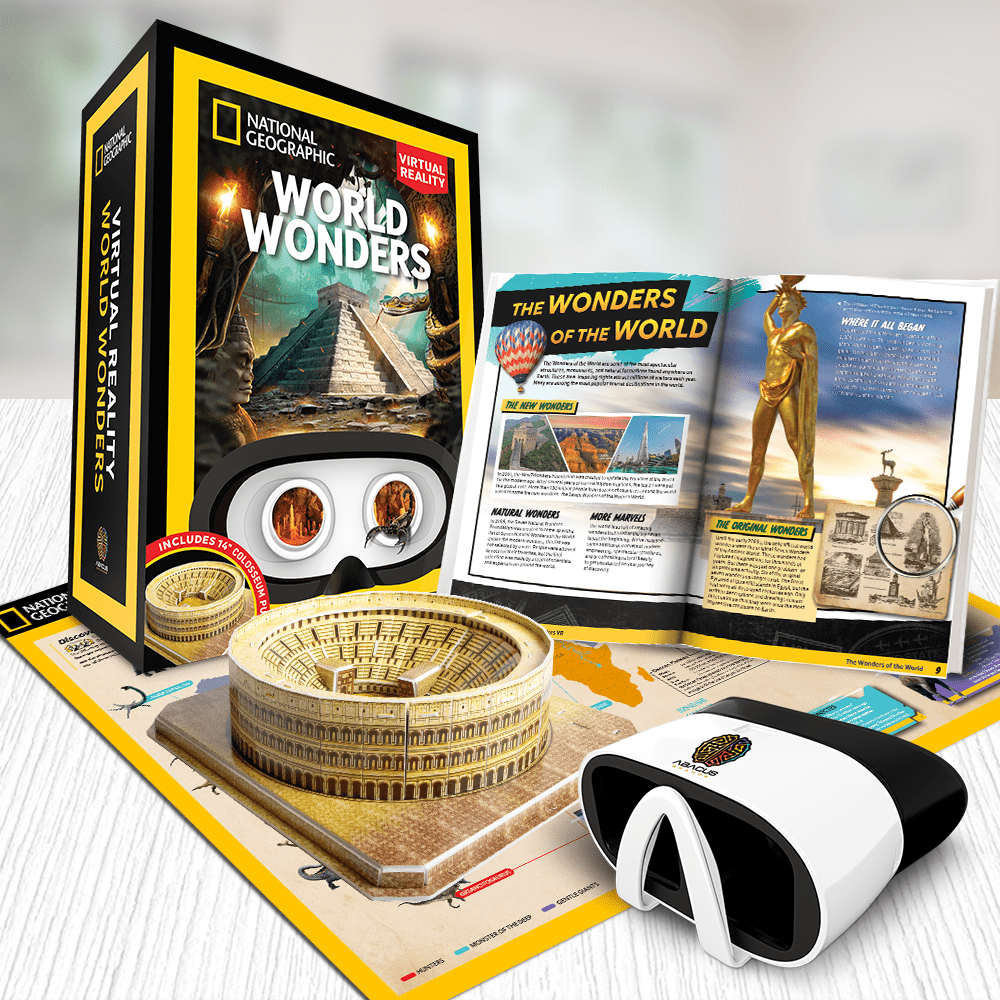 National Geographic Virtual Reality - World Wonders Abacus Brands | Virtual Reality Educational Toys and Science Kits for Kids 