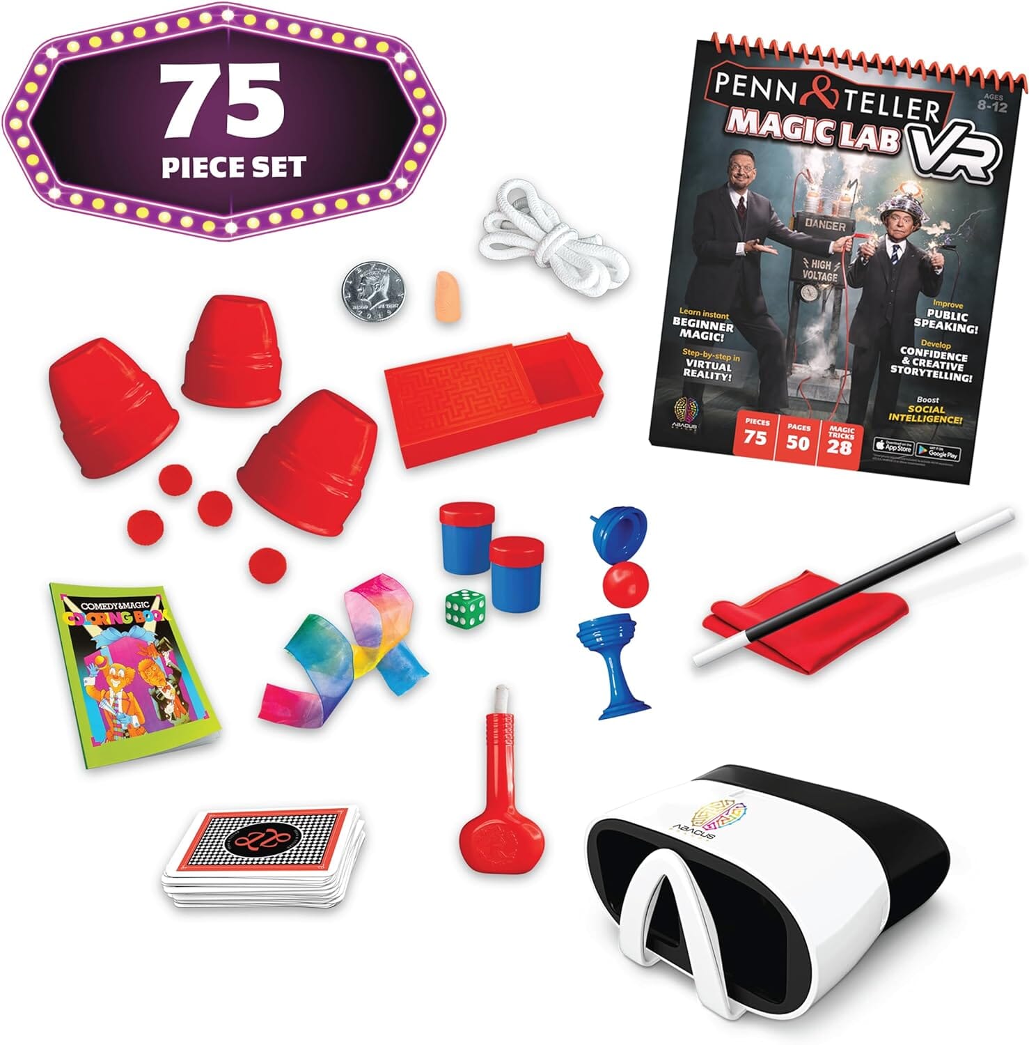 Penn & Teller's Magic Lab VR Experience Abacus Brands | Virtual Reality Educational Toys and Science Kits for Kids 