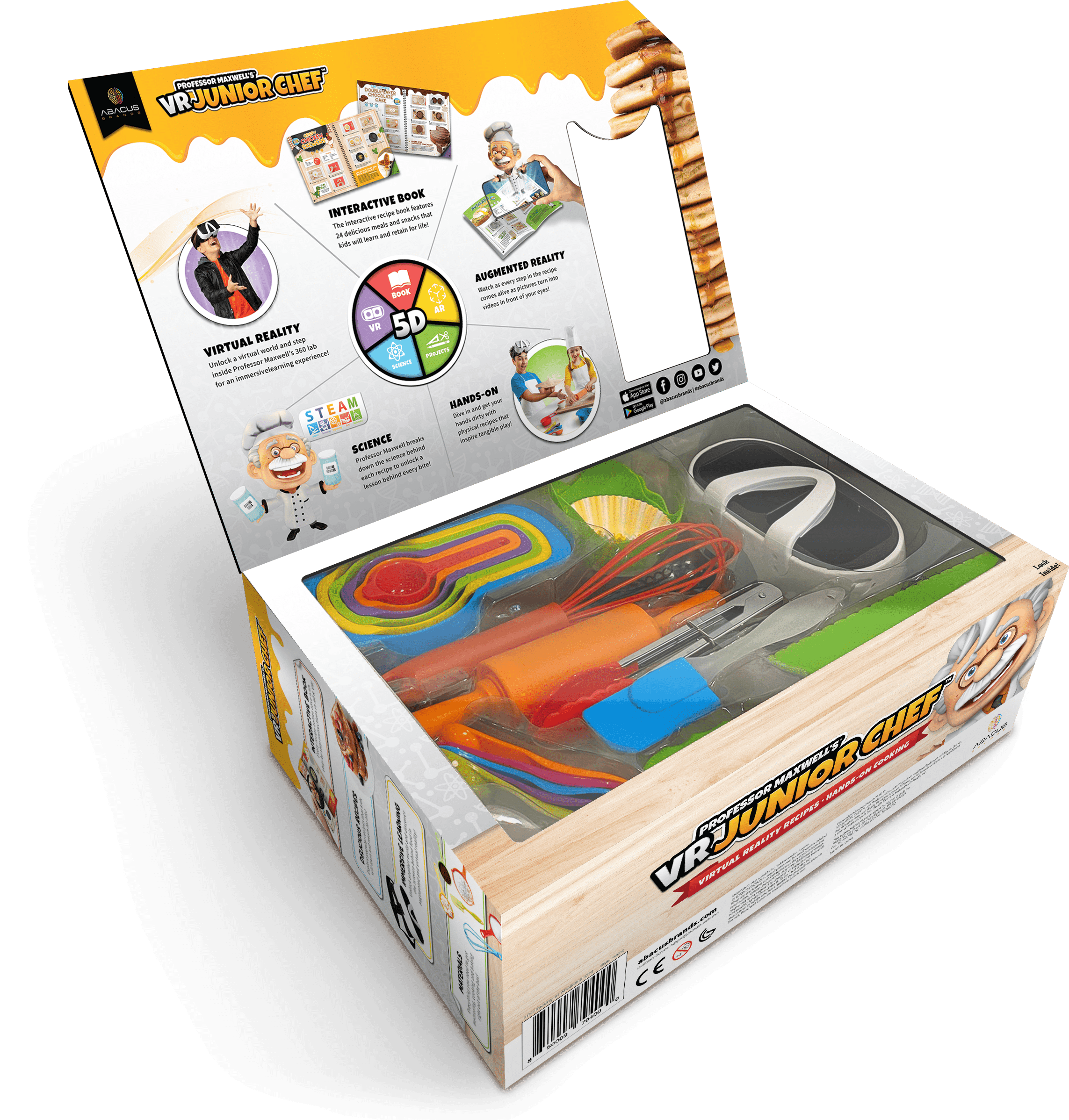 Professor Maxwell's Virtual Reality Cooking Kit for Kids - VR Junior Chef | Educational Food Science Kit Abacus Brands 