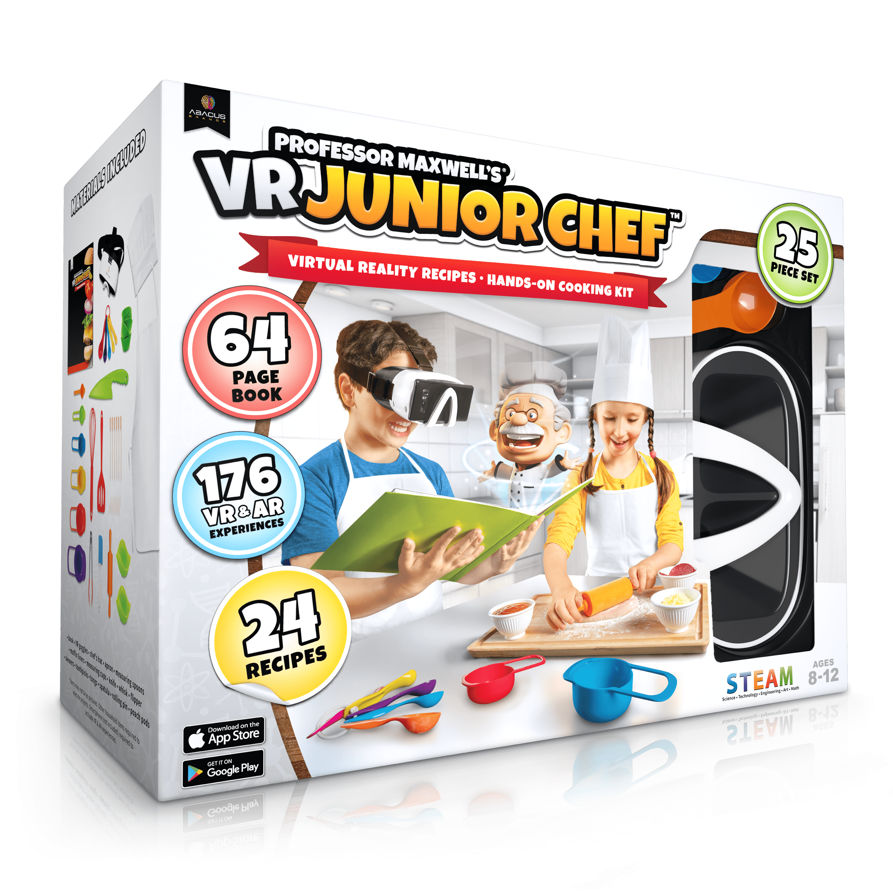 Professor Maxwell's Virtual Reality Cooking Kit for Kids - VR Junior Chef | Educational Food Science Kit Abacus Brands 