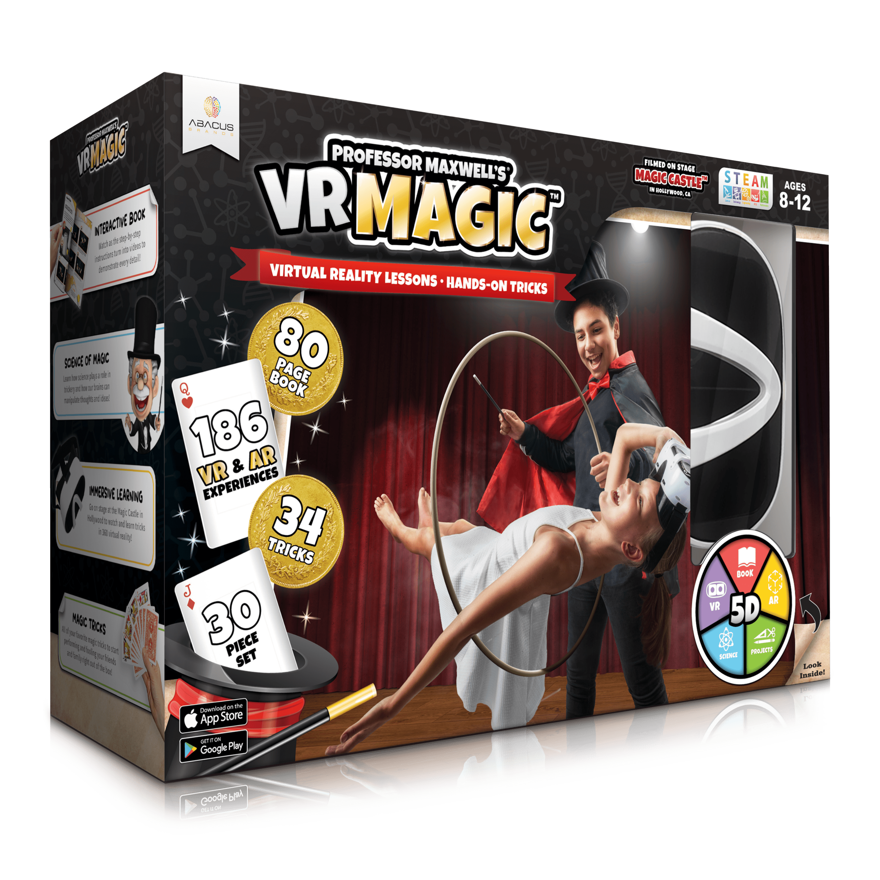 Professor Maxwell's Virtual Reality Magic Trick Set for Kids Abacus Brands 