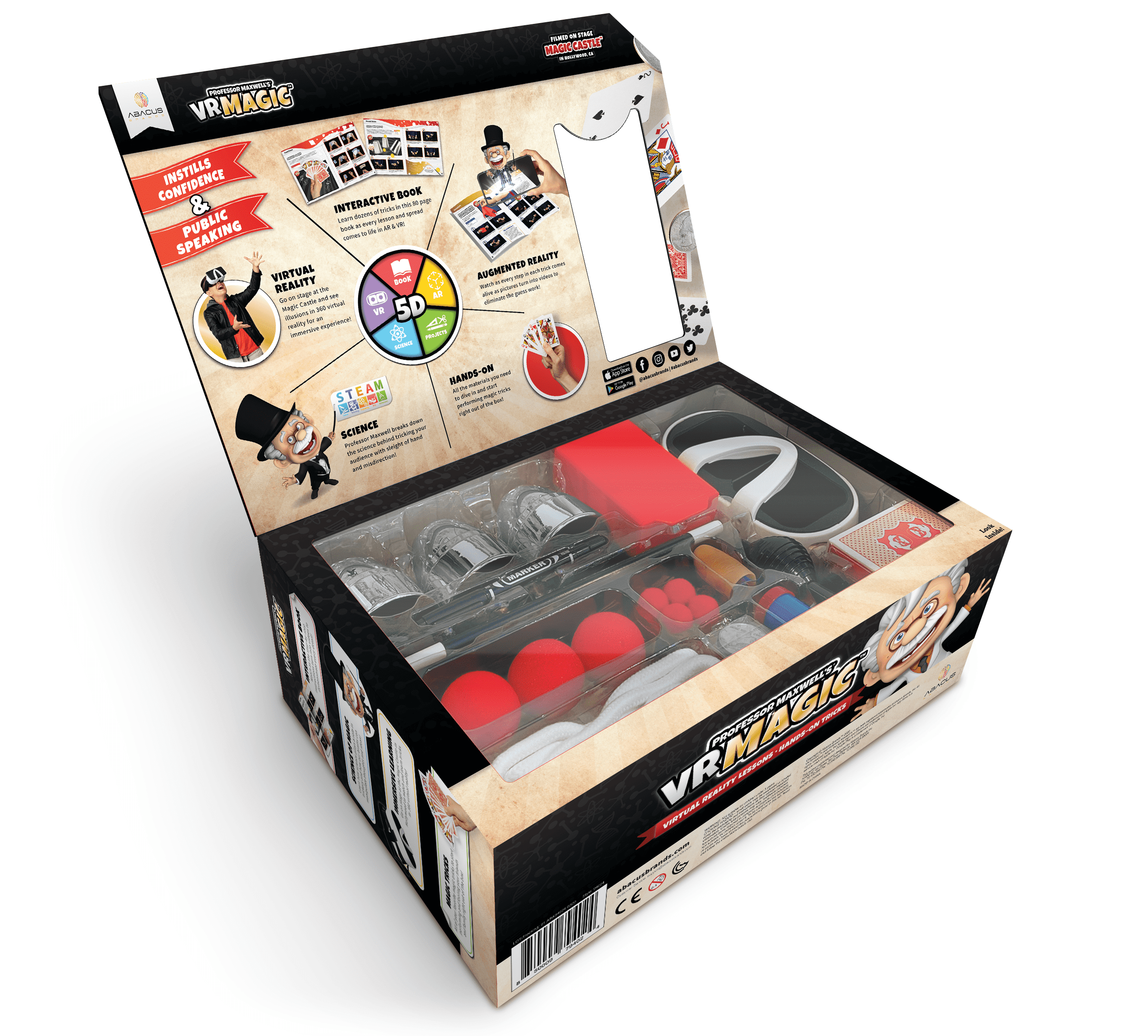 Professor Maxwell's Virtual Reality Magic Trick Set for Kids Abacus Brands 