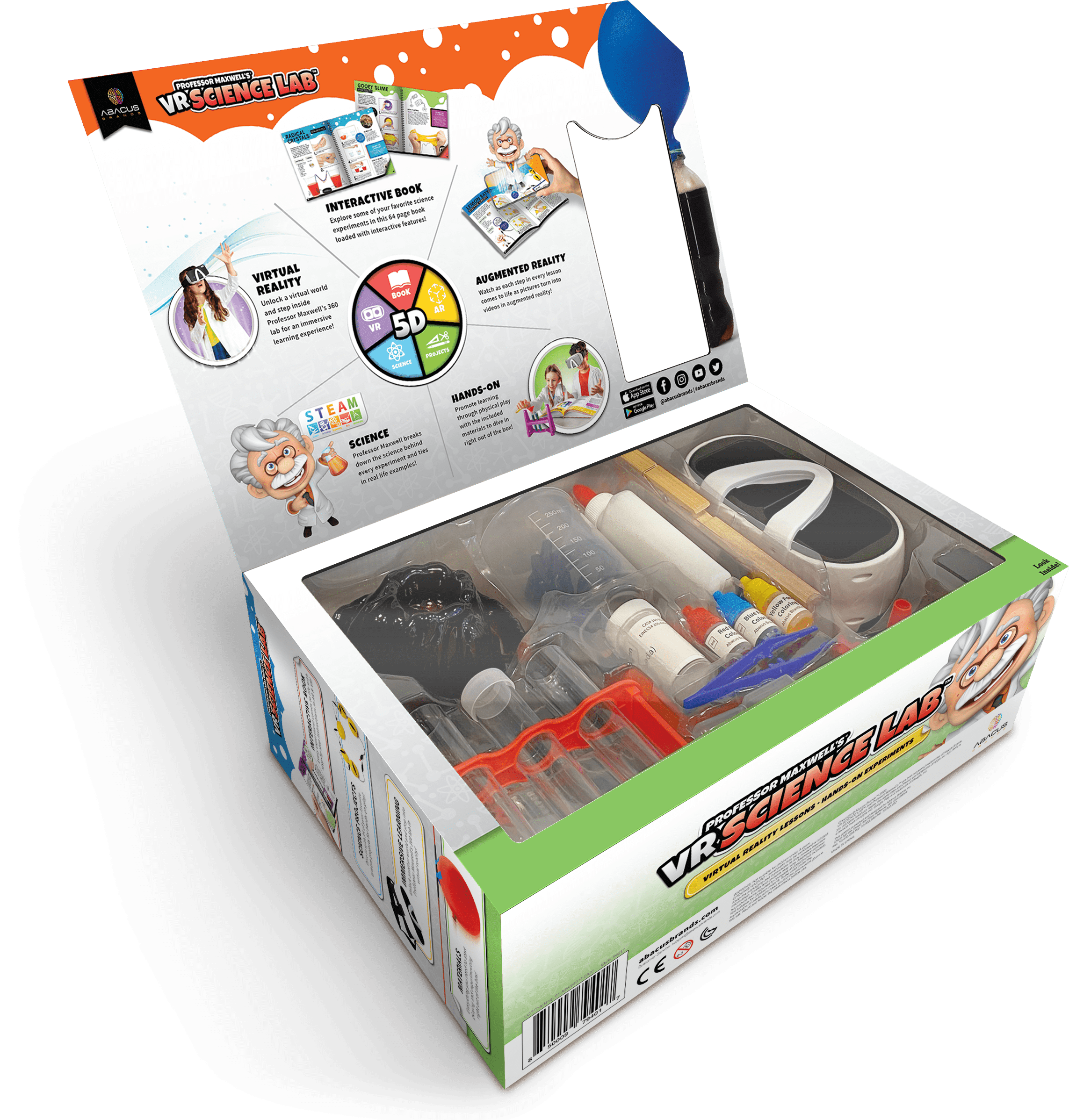 Professor Maxwell's VR Science Lab Science Kit for Kids Abacus Brands 
