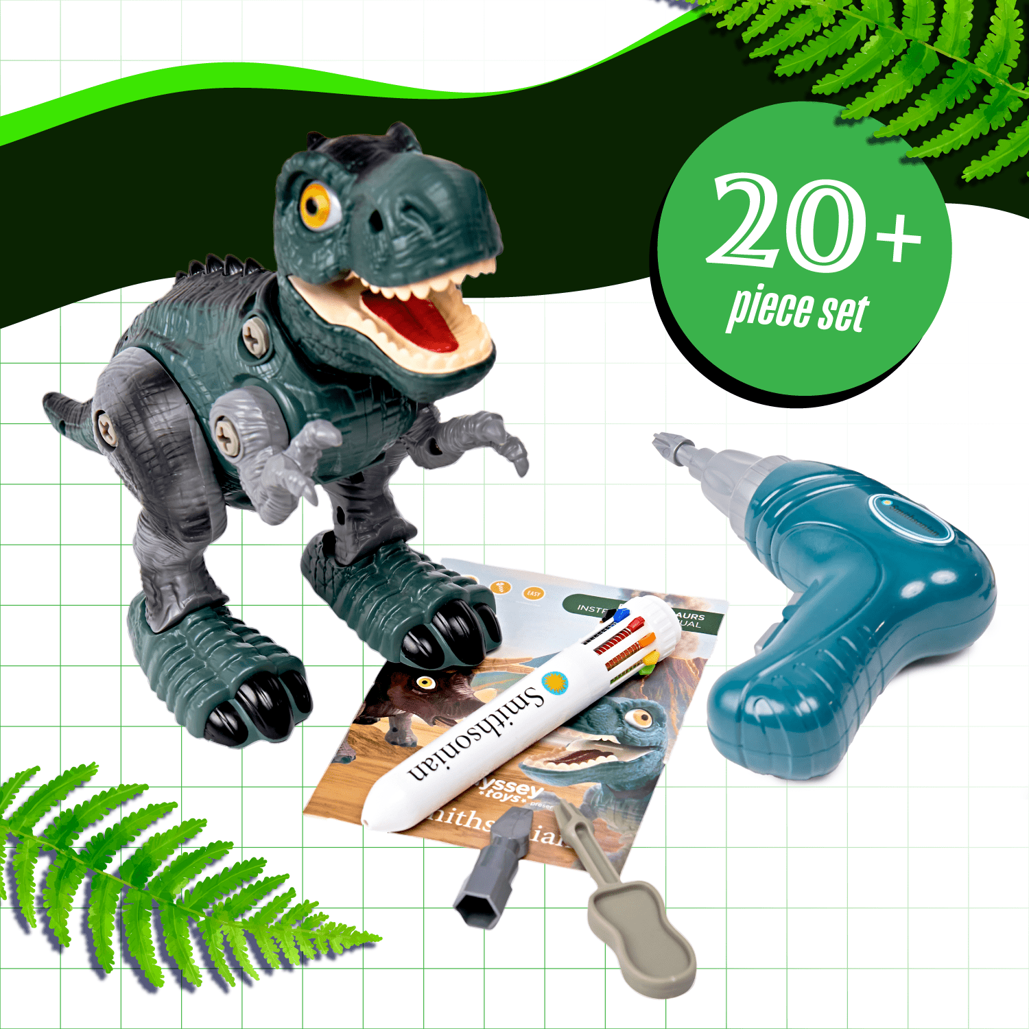 Smithsonian by Odyssey Toys - DIY T.Rex Abacus Brands | Virtual Reality Educational Toys and Science Kits for Kids 