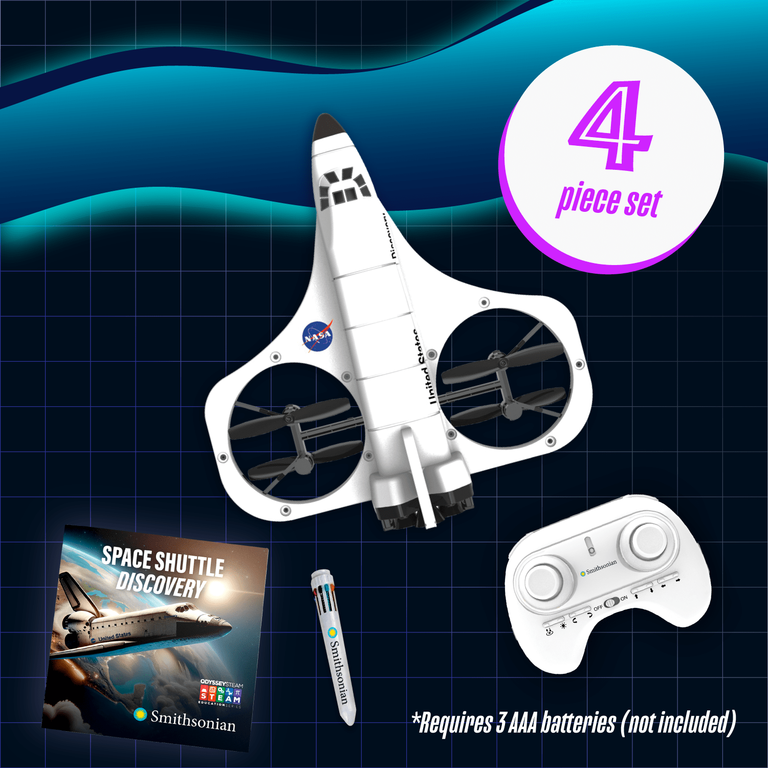 Smithsonian by Odyssey Toys - Space Shuttle Discovery Abacus Brands | Virtual Reality Educational Toys and Science Kits for Kids 