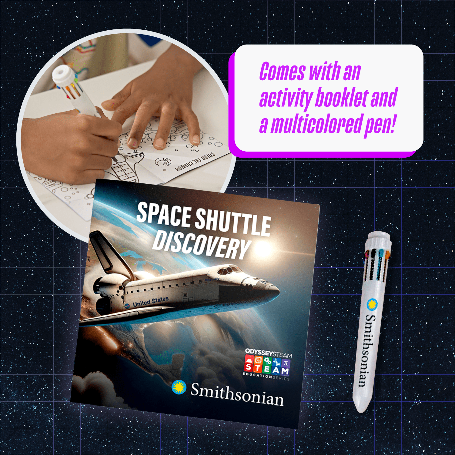 Smithsonian by Odyssey Toys - Space Shuttle Discovery Abacus Brands | Virtual Reality Educational Toys and Science Kits for Kids 