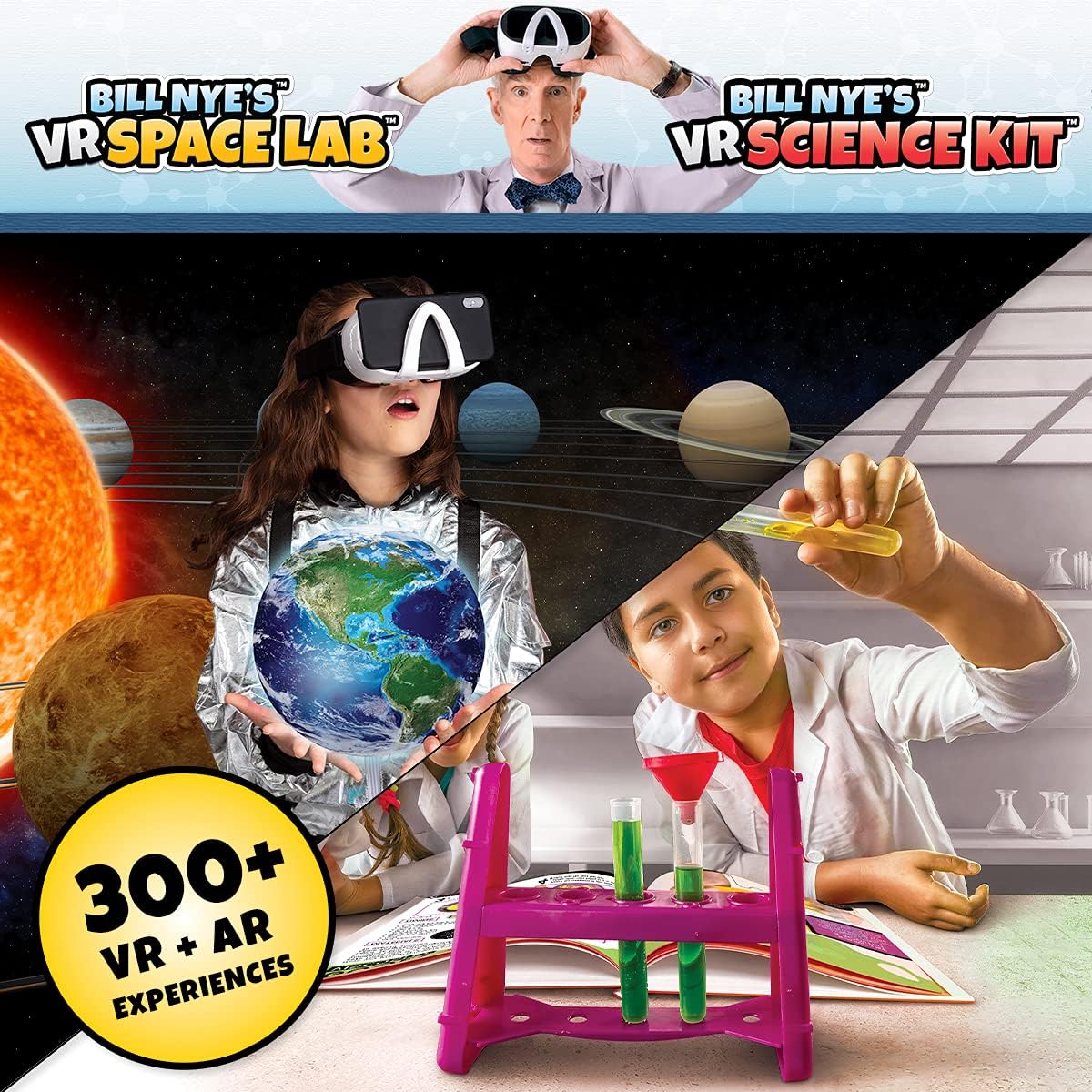 Bill Nye's Virtual Reality 2 in 1 Bundle Pack - VR Space Lab & Science Kit