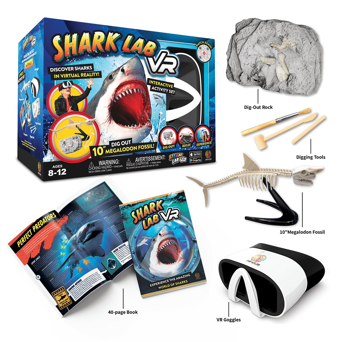 Steam Lab Shark Lab VR Abacus Brands | Virtual Reality Educational Toys and Science Kits for Kids 