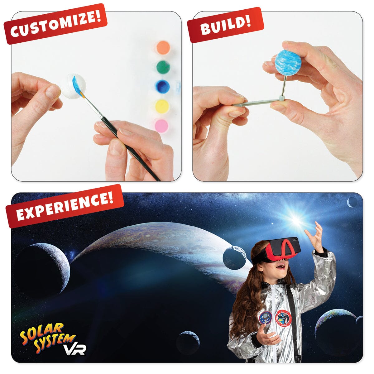 Steam Lab Solar System VR Abacus Brands | Virtual Reality Educational Toys and Science Kits for Kids 