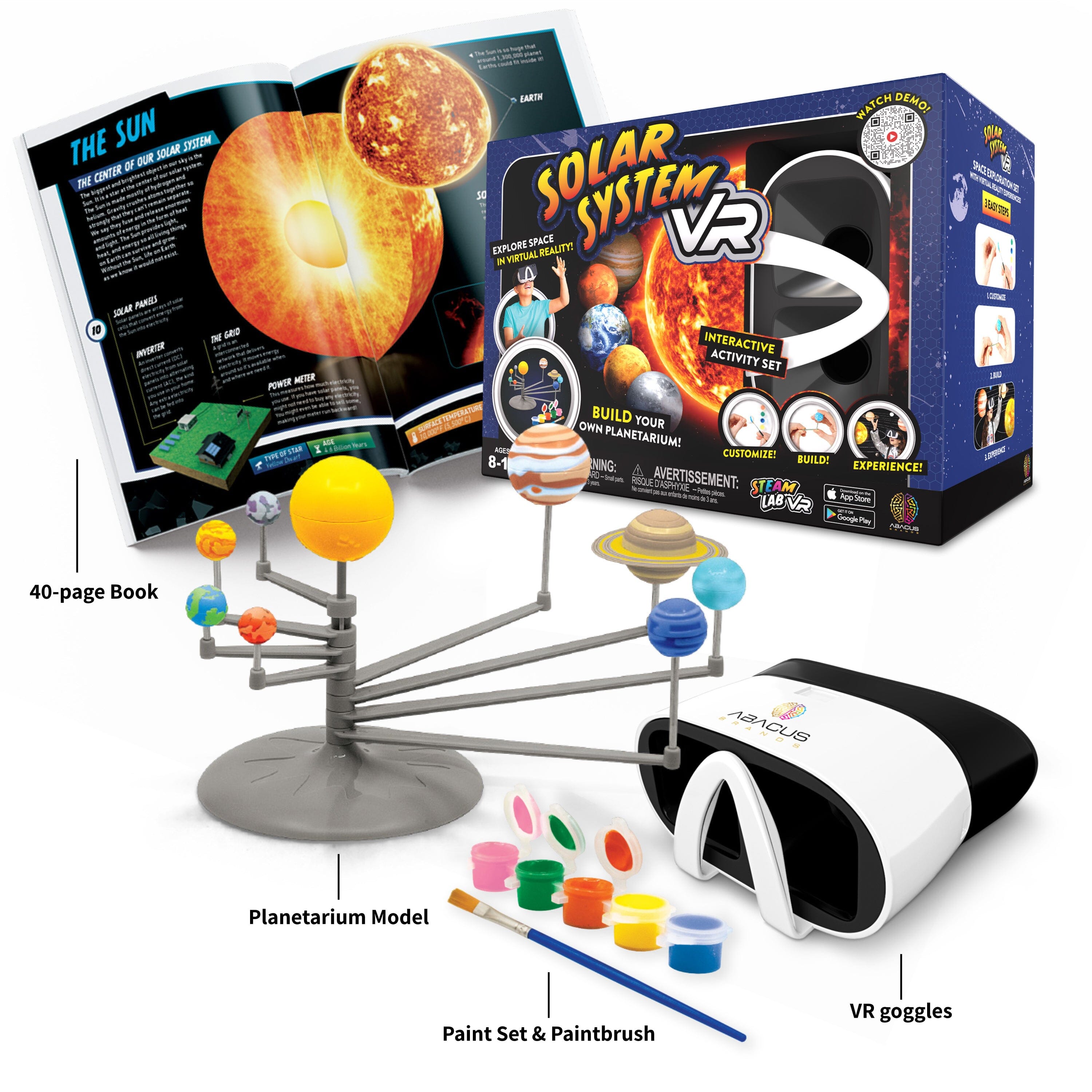 Steam Lab Solar System VR Abacus Brands | Virtual Reality Educational Toys and Science Kits for Kids 