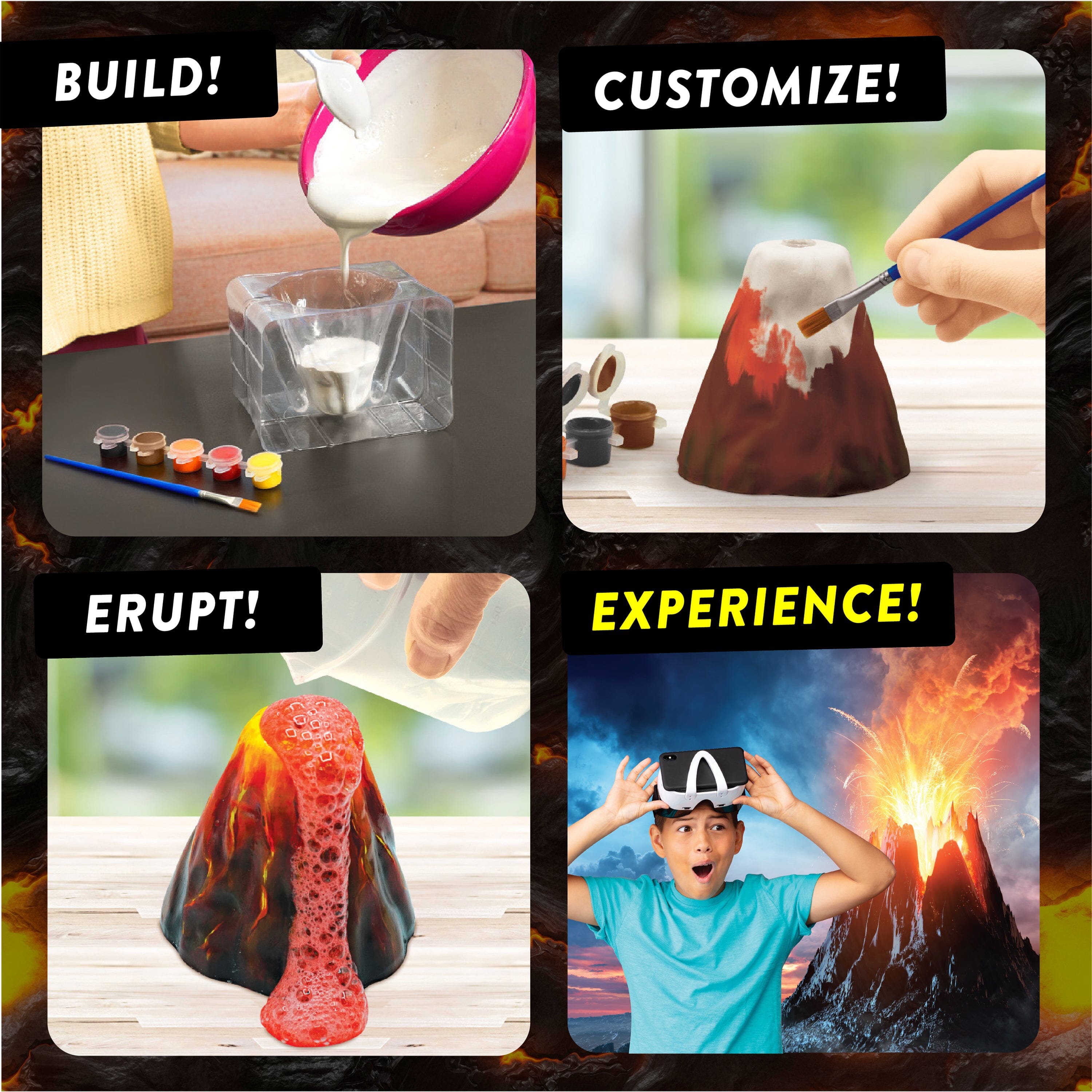 STEAM LAB VIRTUAL REALITY KIDS TOY - VOLCANO LAB VR Abacus Brands | Virtual Reality Educational Toys and Science Kits for Kids 