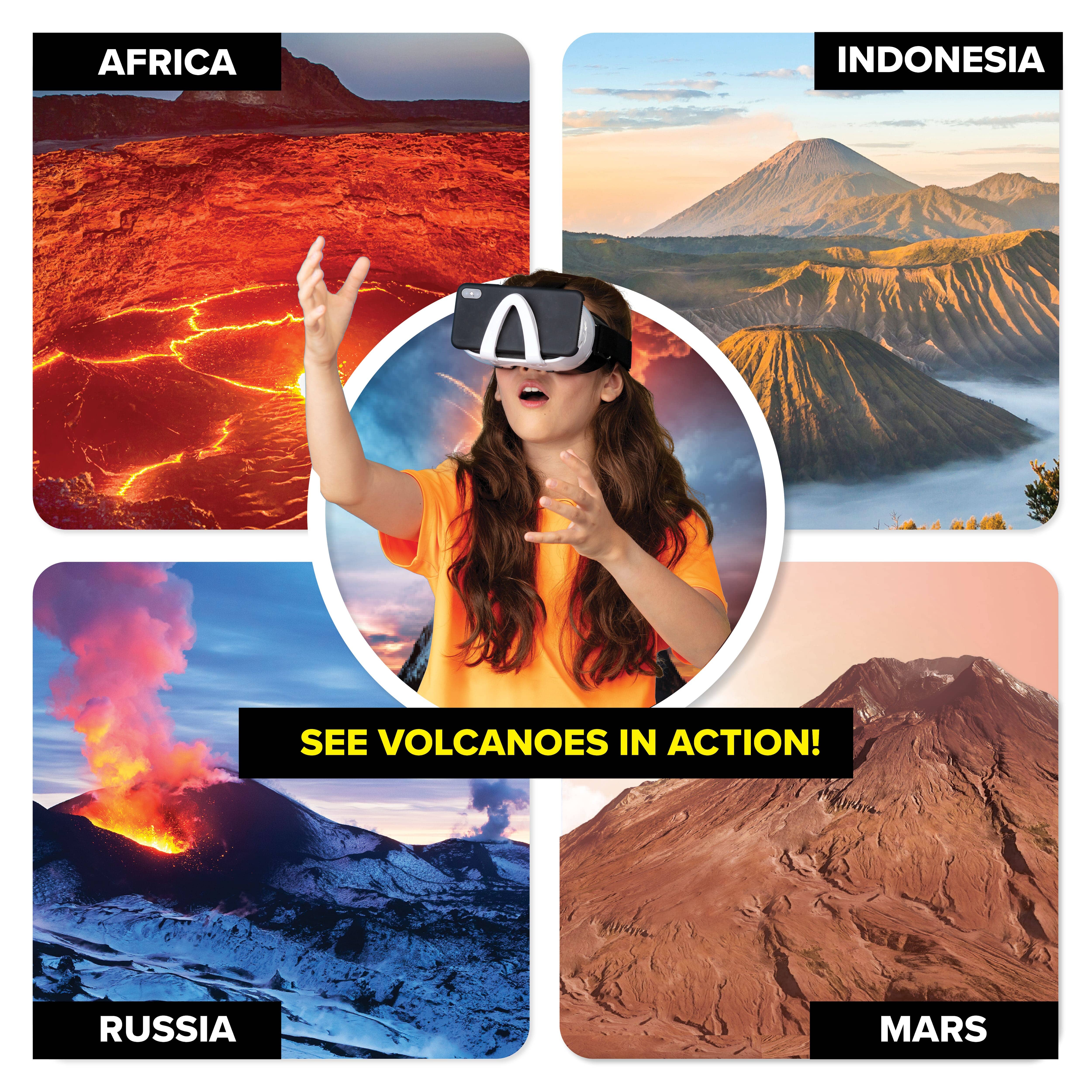 STEAM LAB VIRTUAL REALITY KIDS TOY - VOLCANO LAB VR Abacus Brands | Virtual Reality Educational Toys and Science Kits for Kids 