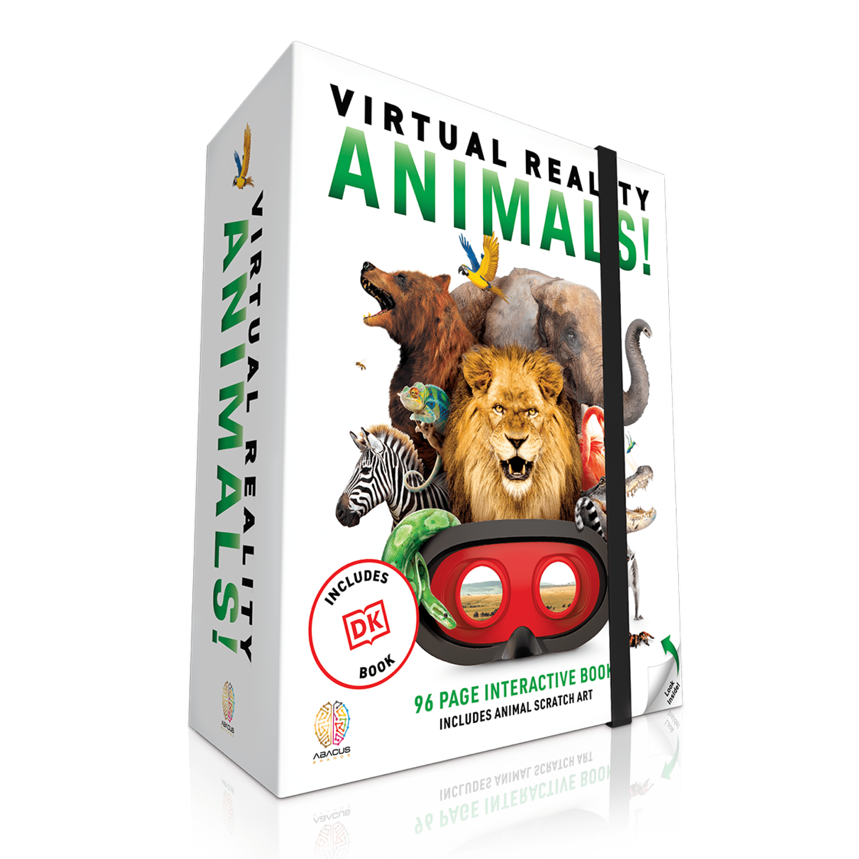 Virtual Reality Animals Discovery Gift Set w/ DK Book Abacus Brands | Virtual Reality Educational Toys and Science Kits for Kids 