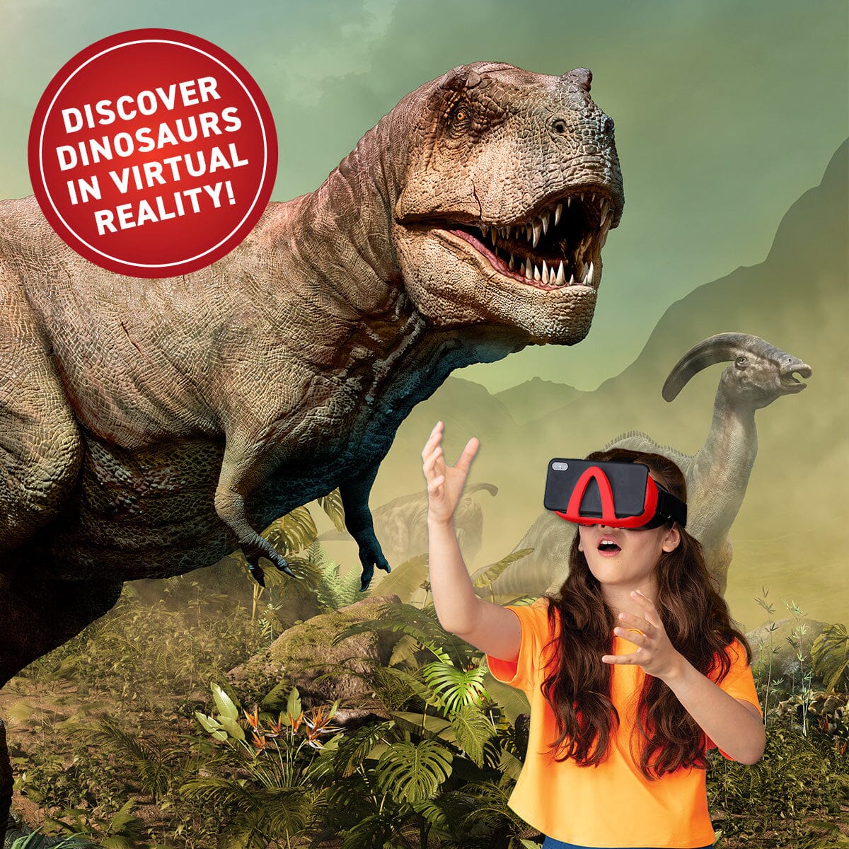Virtual Reality Discovery Gift Set w/ DK Book - Dinosaurs! Abacus Brands | Virtual Reality Educational Toys and Science Kits for Kids 