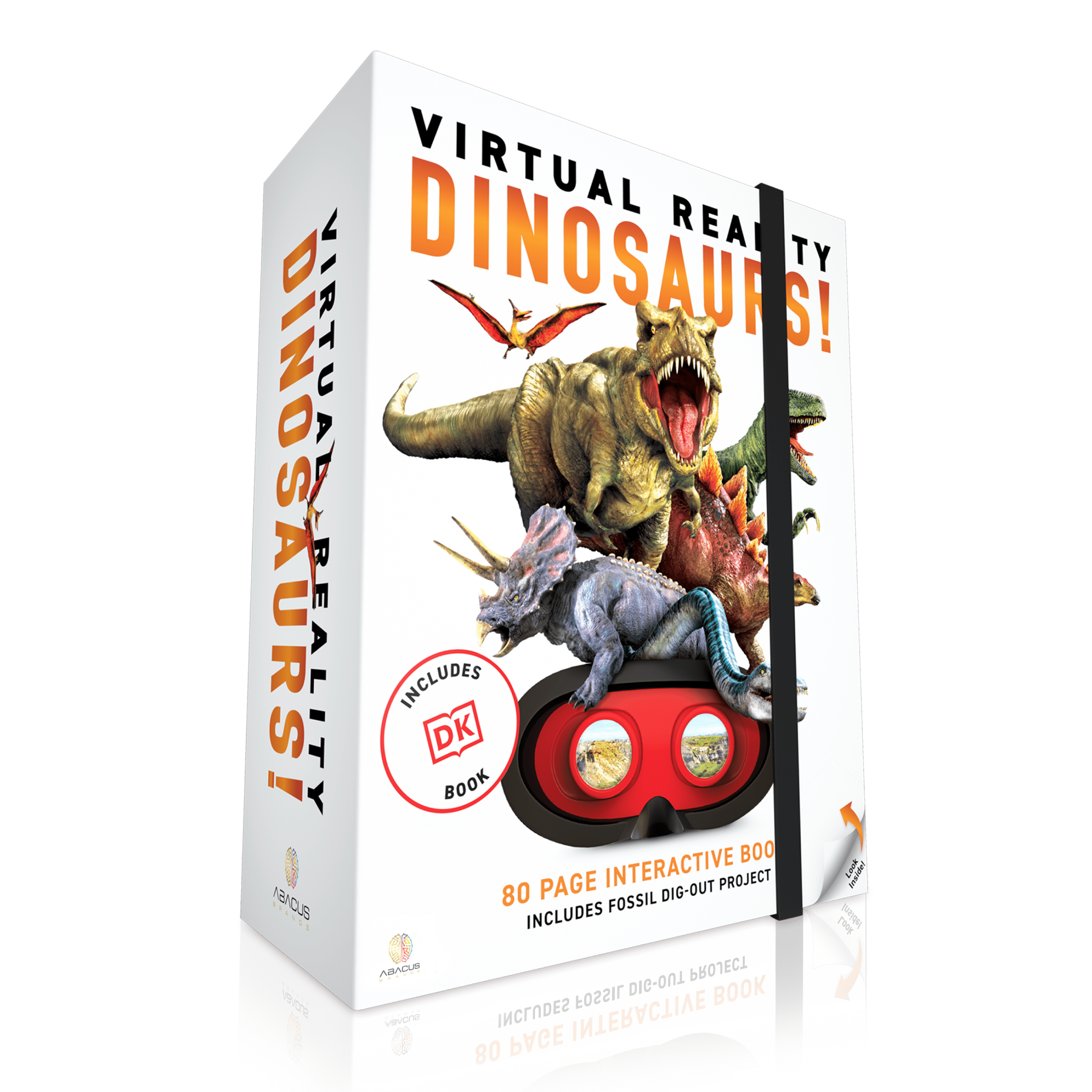 Virtual Reality Discovery Gift Set w/ DK Book - Dinosaurs! Abacus Brands | Virtual Reality Educational Toys and Science Kits for Kids 