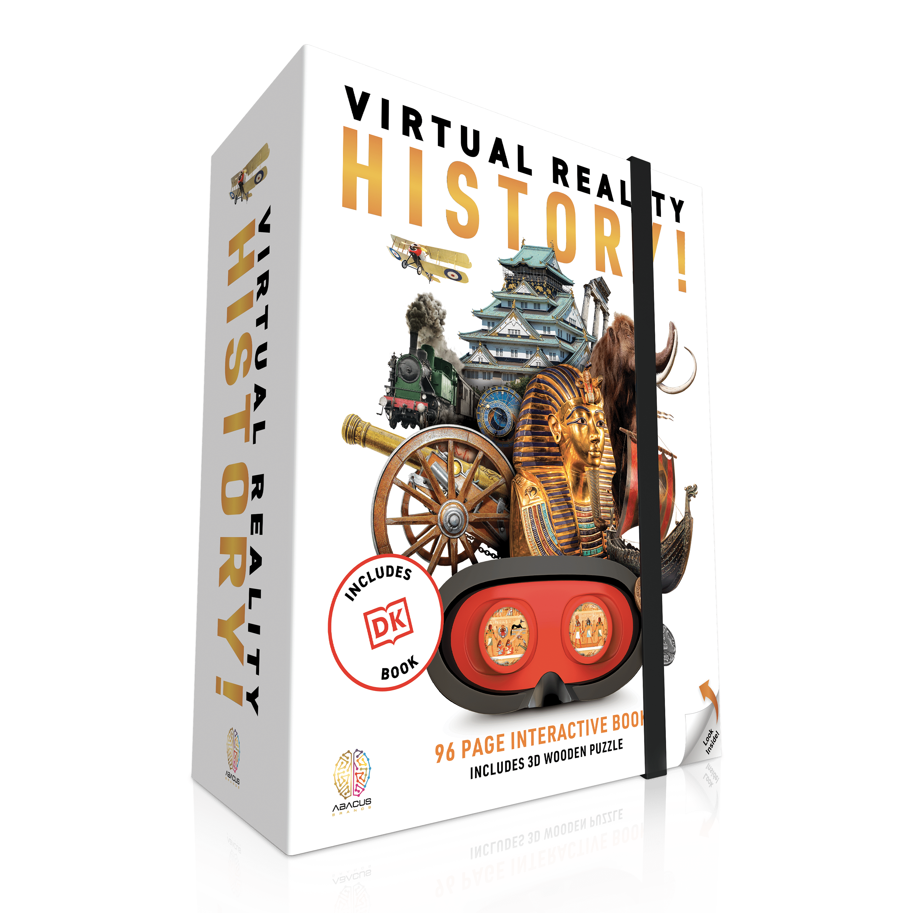Virtual Reality Discovery Gift Set w/ DK Book - History! Abacus Brands | Virtual Reality Educational Toys and Science Kits for Kids 