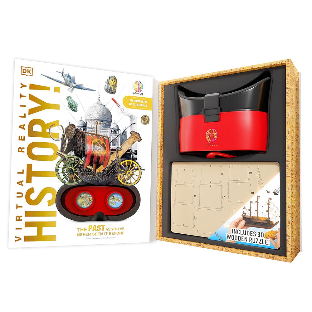 Virtual Reality Discovery Gift Set w/ DK Book - History! Abacus Brands | Virtual Reality Educational Toys and Science Kits for Kids 