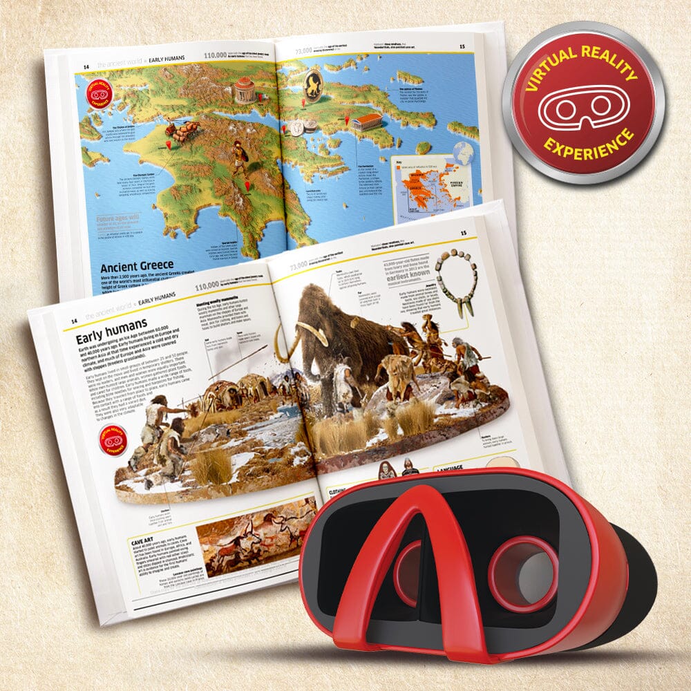 Virtual Reality Discovery Gift Set w/ DK Book - History! Abacus Brands | Virtual Reality Educational Toys and Science Kits for Kids 