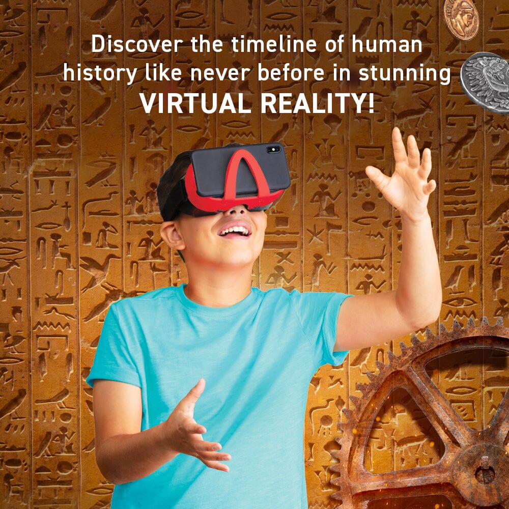 Virtual Reality Discovery Gift Set w/ DK Book - History! Abacus Brands | Virtual Reality Educational Toys and Science Kits for Kids 