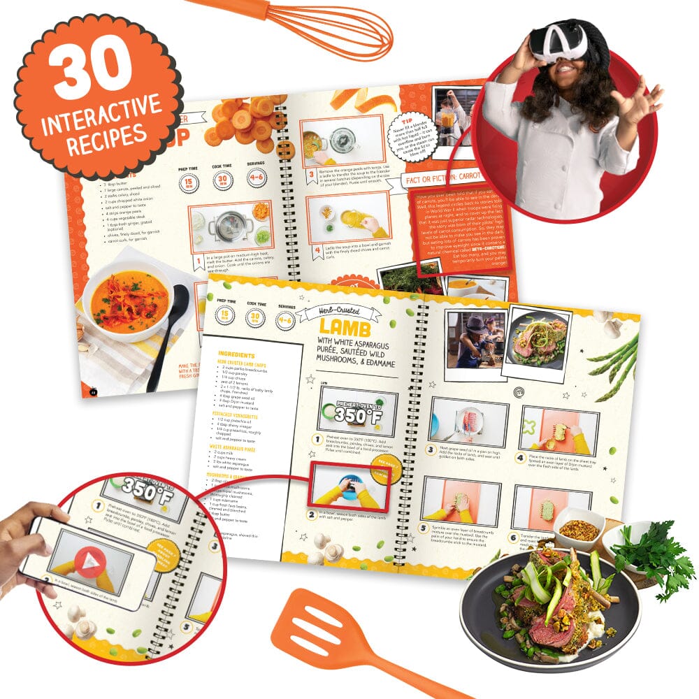 Virtual Reality Recipe Book & Cooking Set for Kids - VR MasterChef Junior Abacus Brands | Virtual Reality Educational Toys and Science Kits for Kids 
