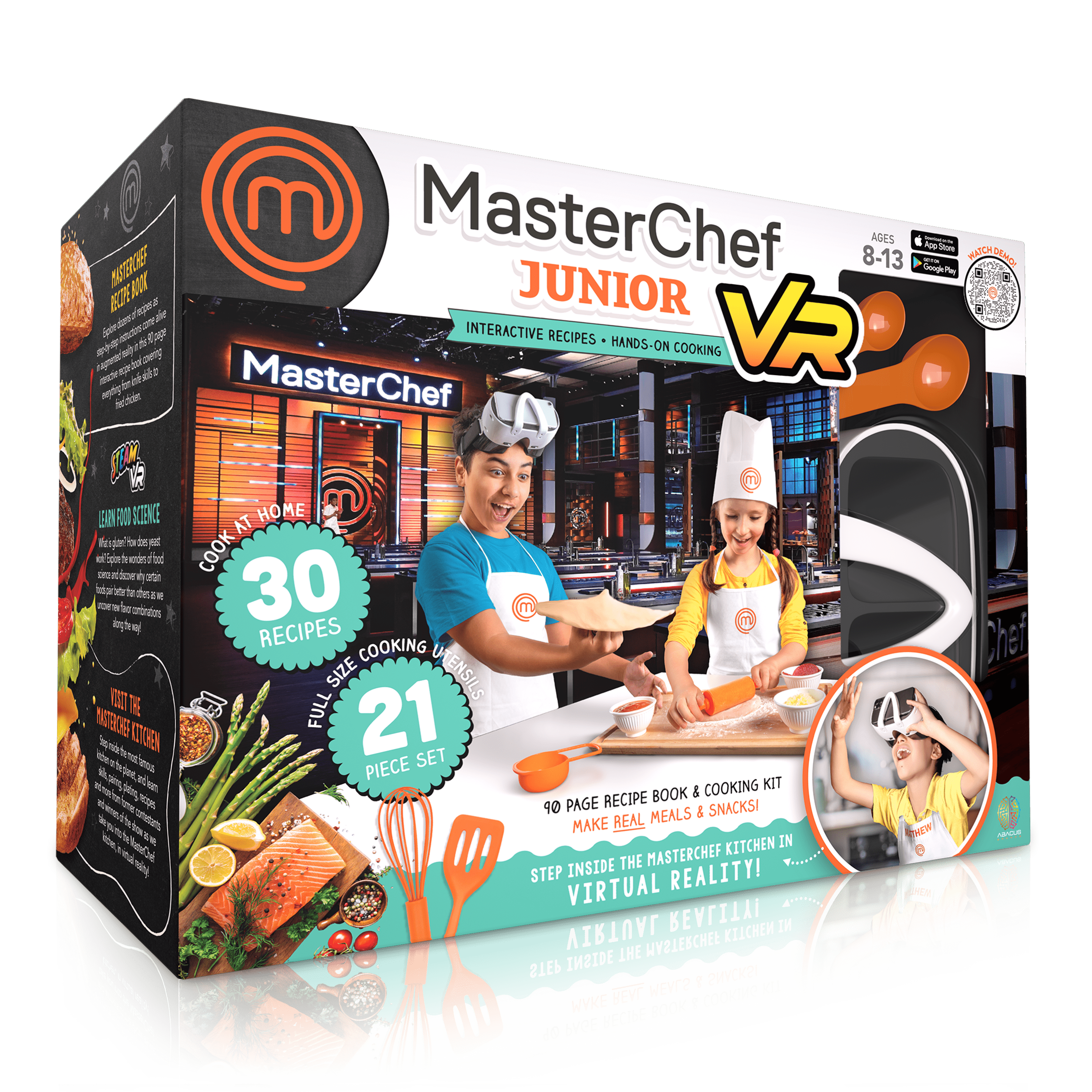 Virtual Reality Recipe Book & Cooking Set for Kids - VR MasterChef Junior Abacus Brands | Virtual Reality Educational Toys and Science Kits for Kids 