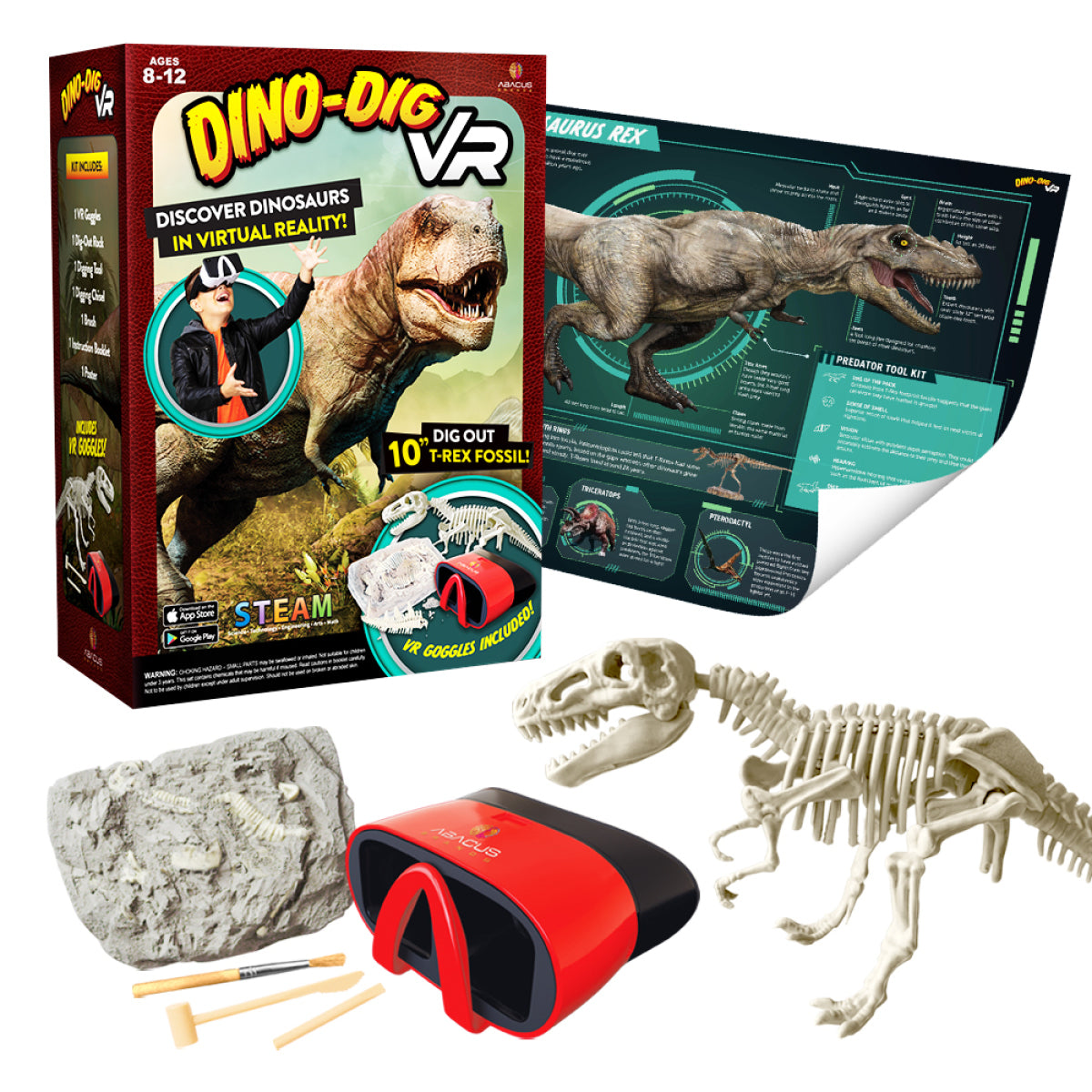 Virtual Reality Dinosaur Exploration Kit - DINO DIG VR