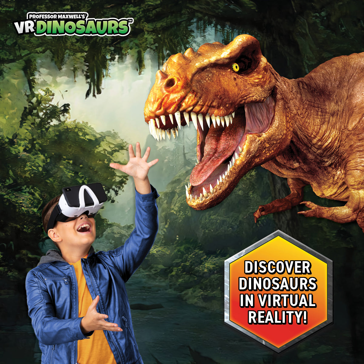 Professor Maxwell's Virtual Reality Dinosaur Activity Kit With DK Book - VR Dinosaurs