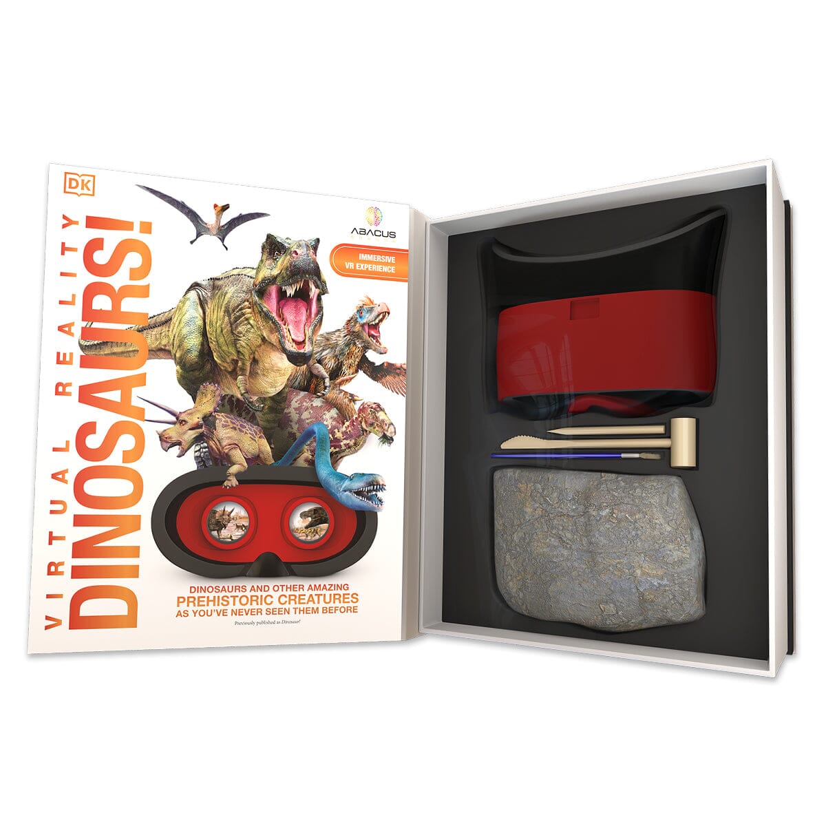Virtual Reality Discovery Gift Set w/ DK Book - Dinosaurs! Abacus Brands | Virtual Reality Educational Toys and Science Kits for Kids 