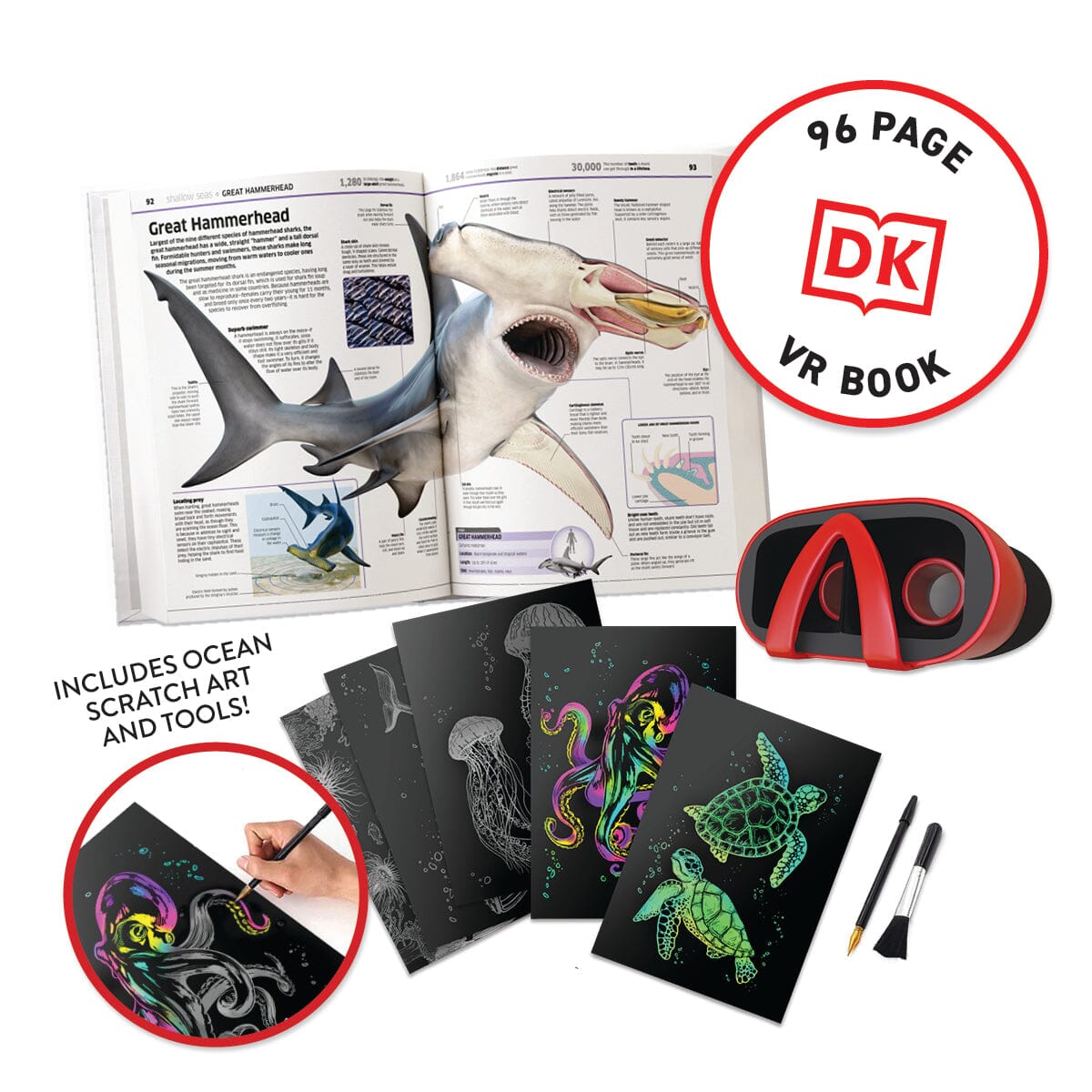 Virtual Reality Discovery Gift Set w/ DK Book - Oceans! Abacus Brands | Virtual Reality Educational Toys and Science Kits for Kids 