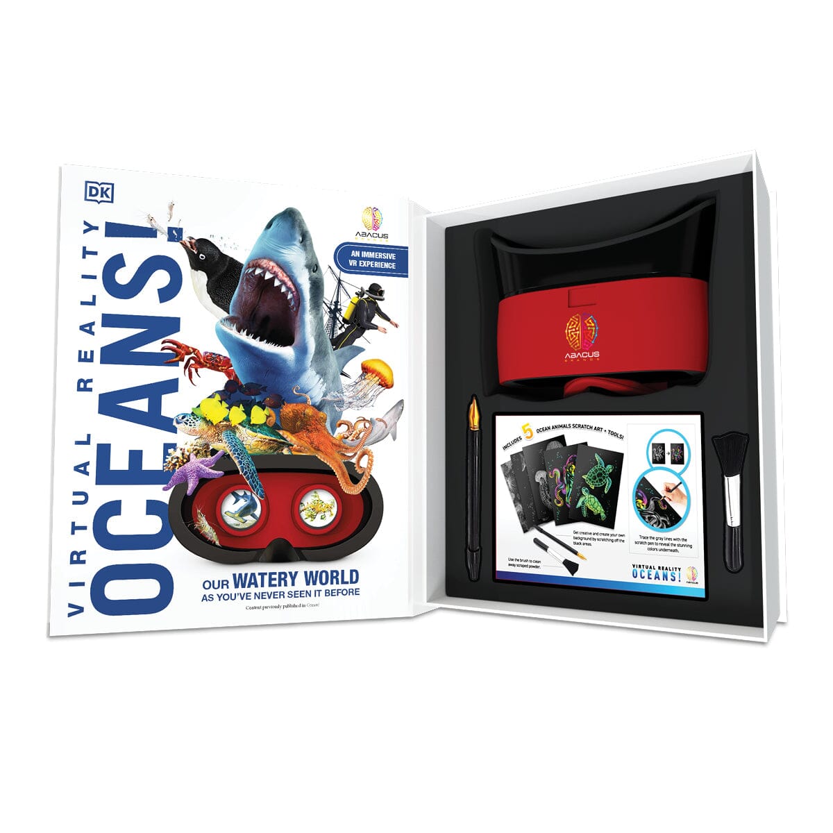 Virtual Reality Discovery Gift Set w/ DK Book - Oceans! Abacus Brands | Virtual Reality Educational Toys and Science Kits for Kids 