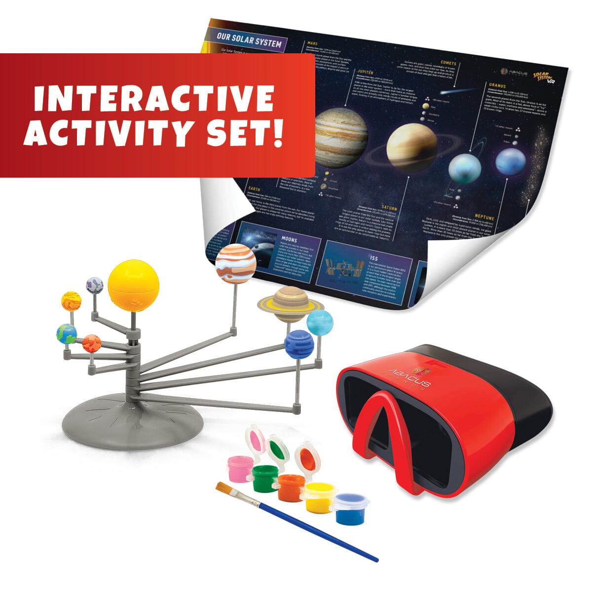 Virtual Reality Space Exploration Kit - SOLAR SYSTEM VR Abacus Brands | Virtual Reality Educational Toys and Science Kits for Kids 