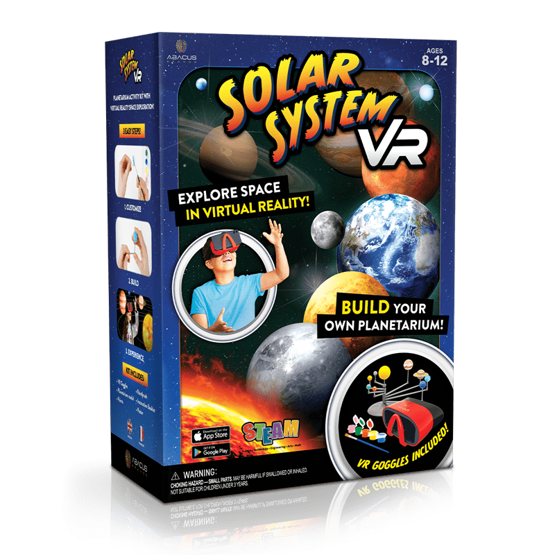 Virtual Reality Space Exploration Kit - SOLAR SYSTEM VR Abacus Brands | Virtual Reality Educational Toys and Science Kits for Kids 