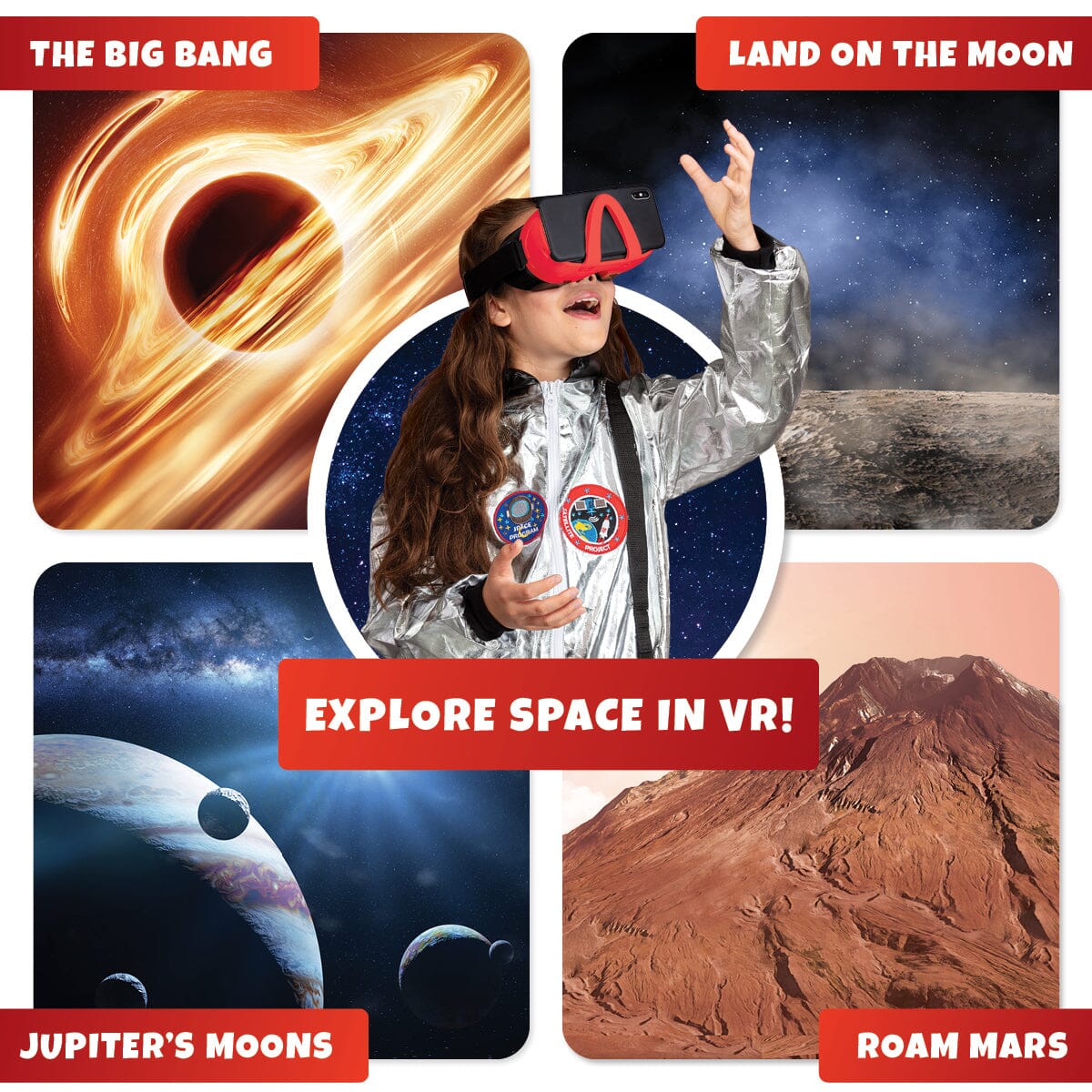 Virtual Reality Space Exploration Kit - SOLAR SYSTEM VR Abacus Brands | Virtual Reality Educational Toys and Science Kits for Kids 