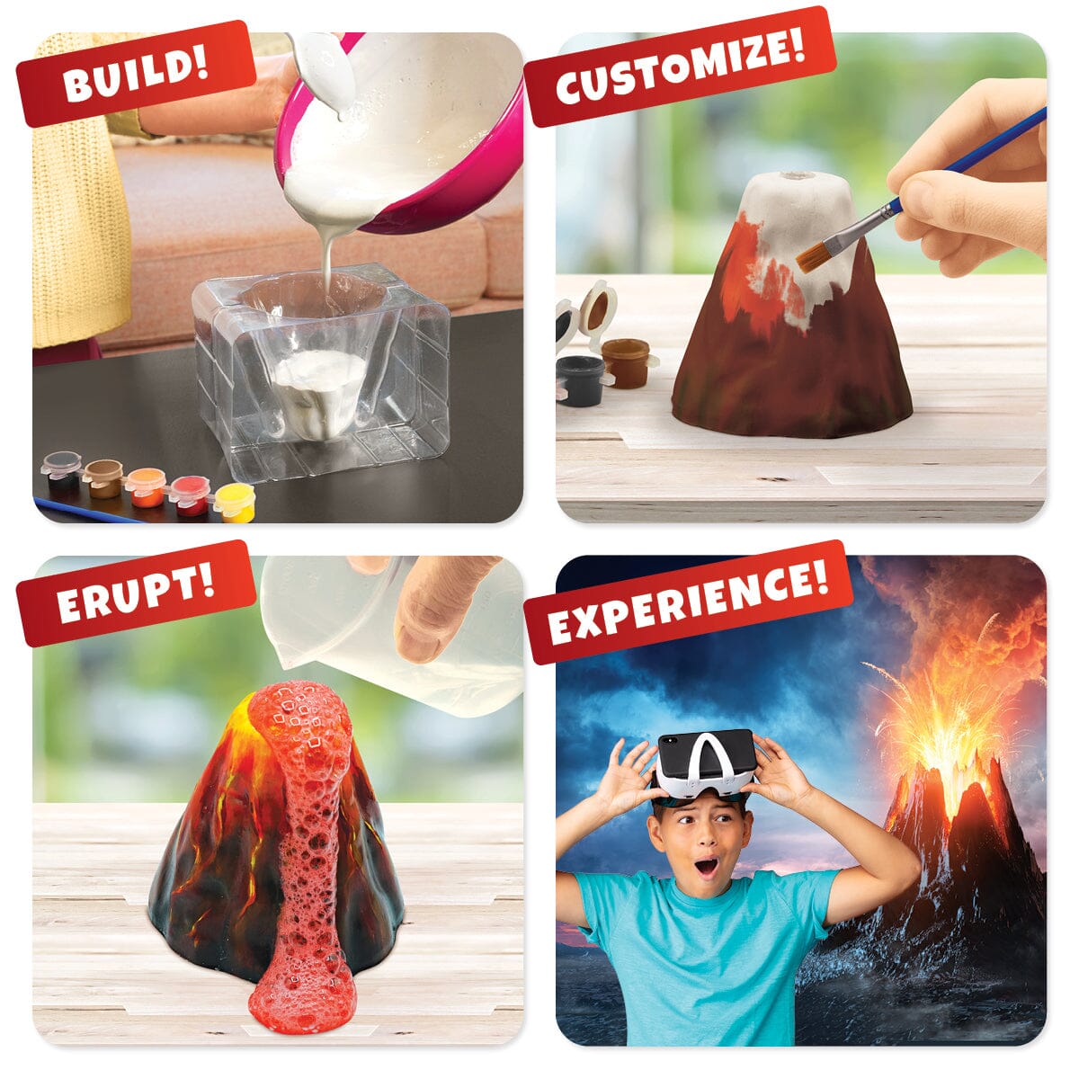 Virtual Reality Volcano Exploration Kit - VOLCANO LAB VR Abacus Brands | Virtual Reality Educational Toys and Science Kits for Kids 